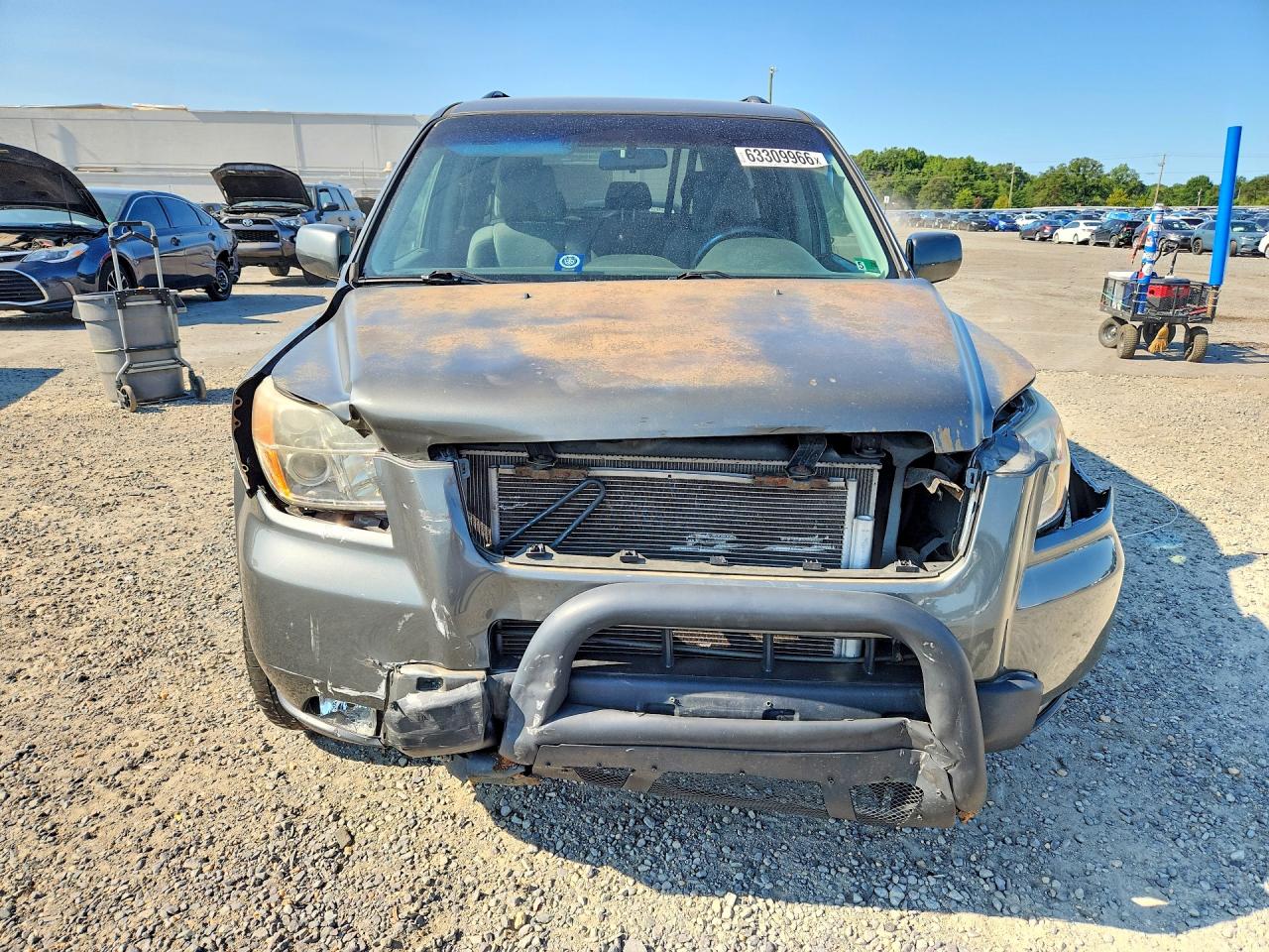 2008 Honda Pilot Ex Gray vin: 5FNYF18498B019433