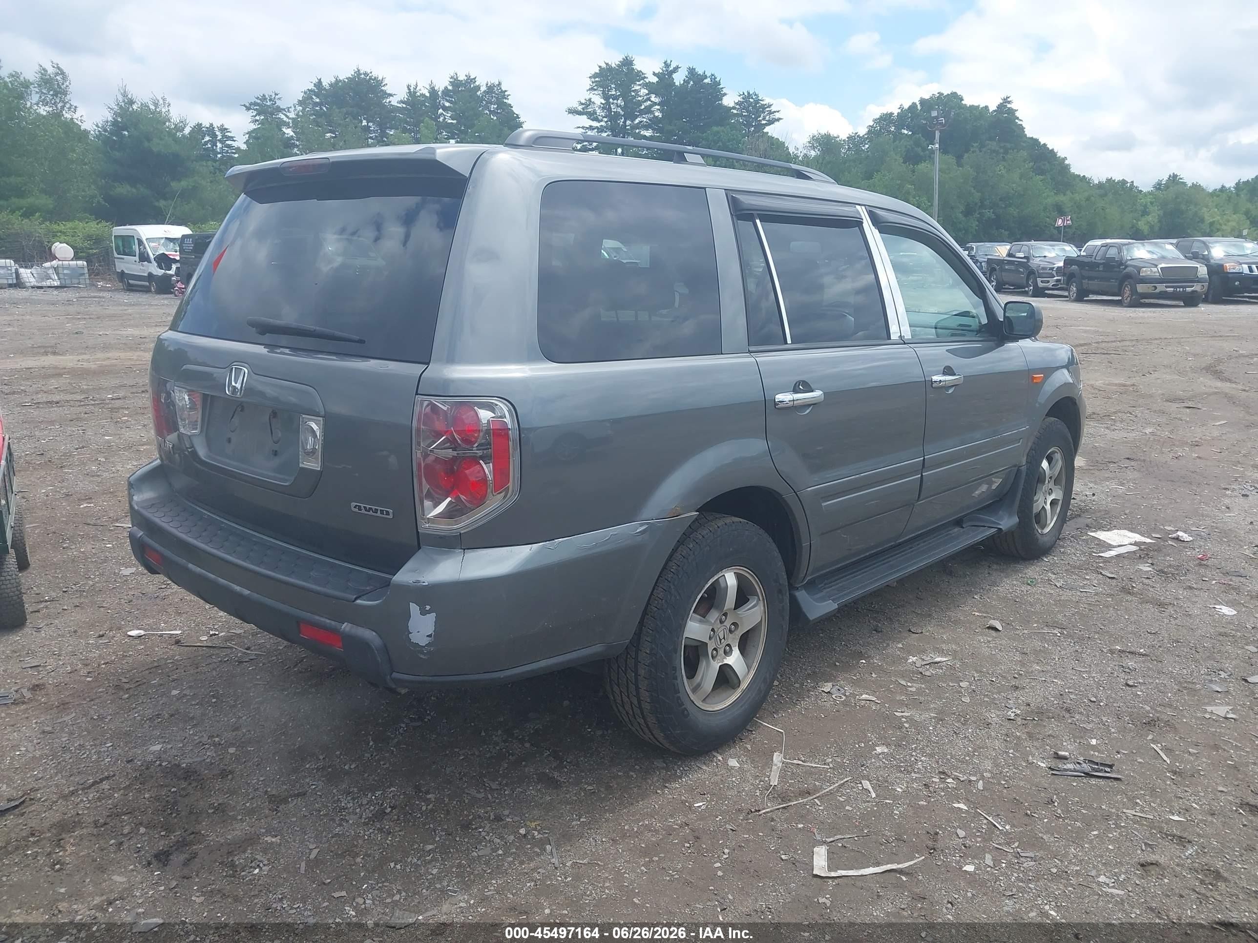 2008 Honda Pilot Ex Green vin: 5FNYF18498B019450