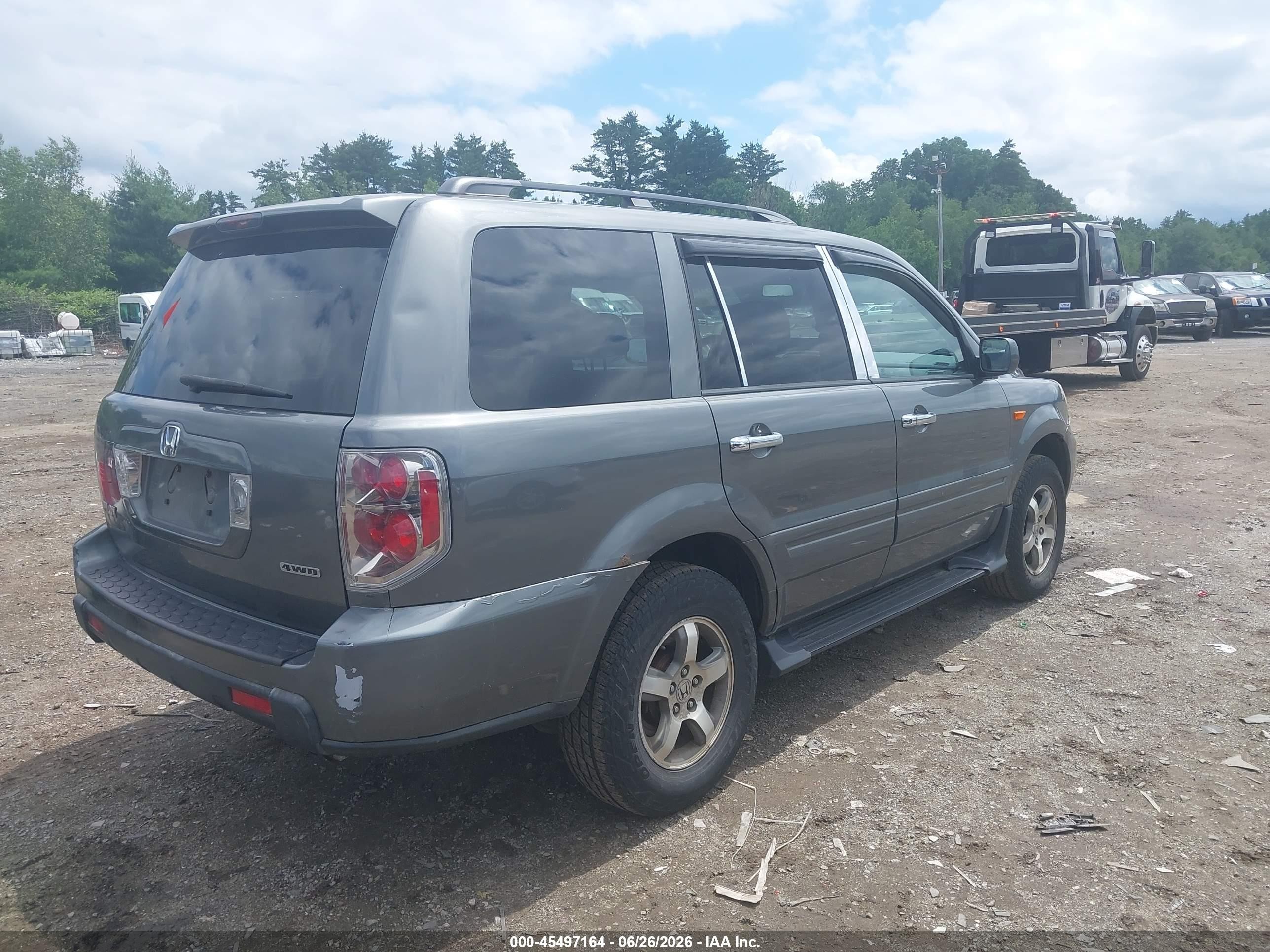 2008 Honda Pilot Ex Green vin: 5FNYF18498B019450