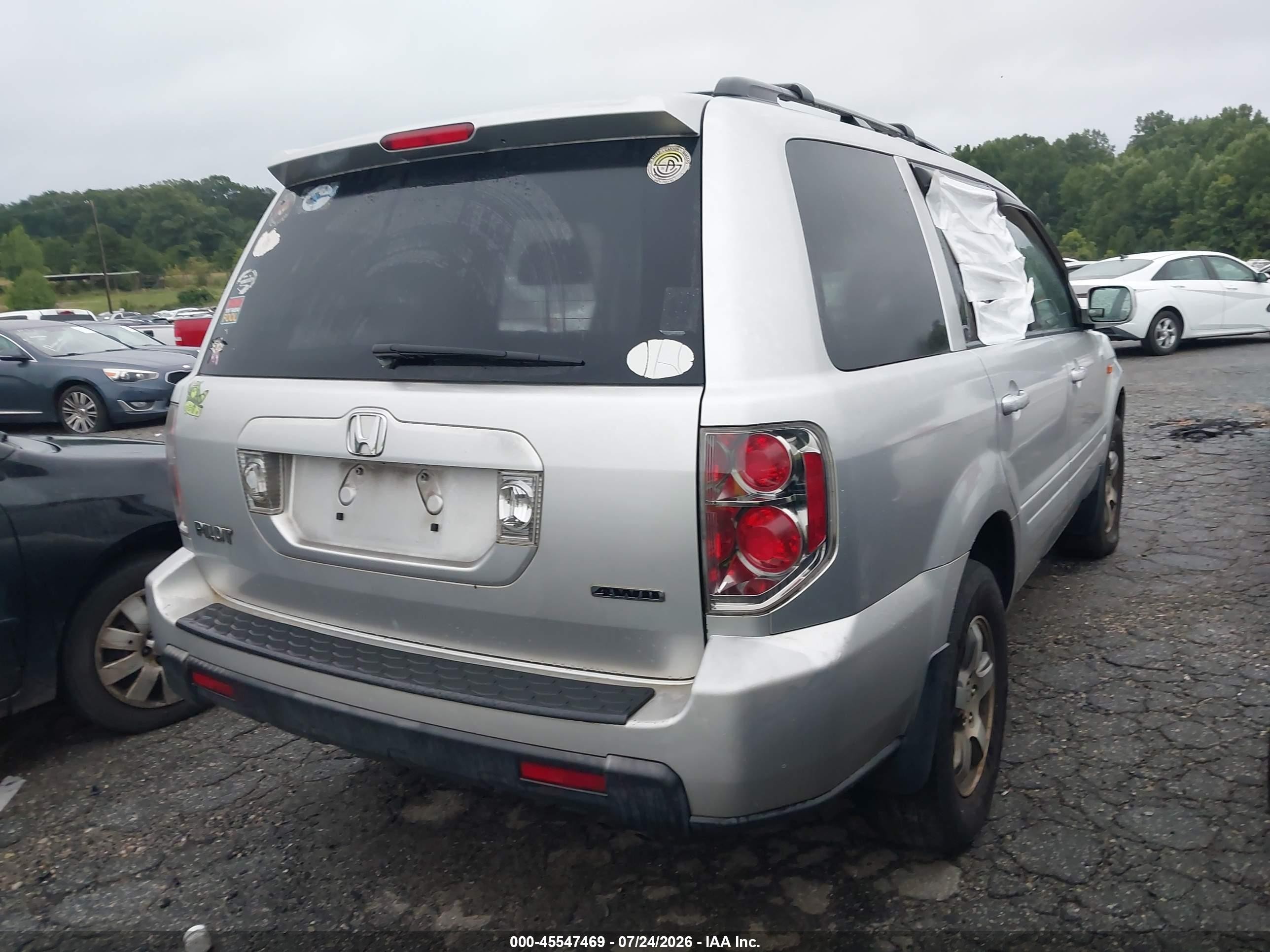 2006 Honda Pilot Ex Silver vin: 5FNYF184X6B022600
