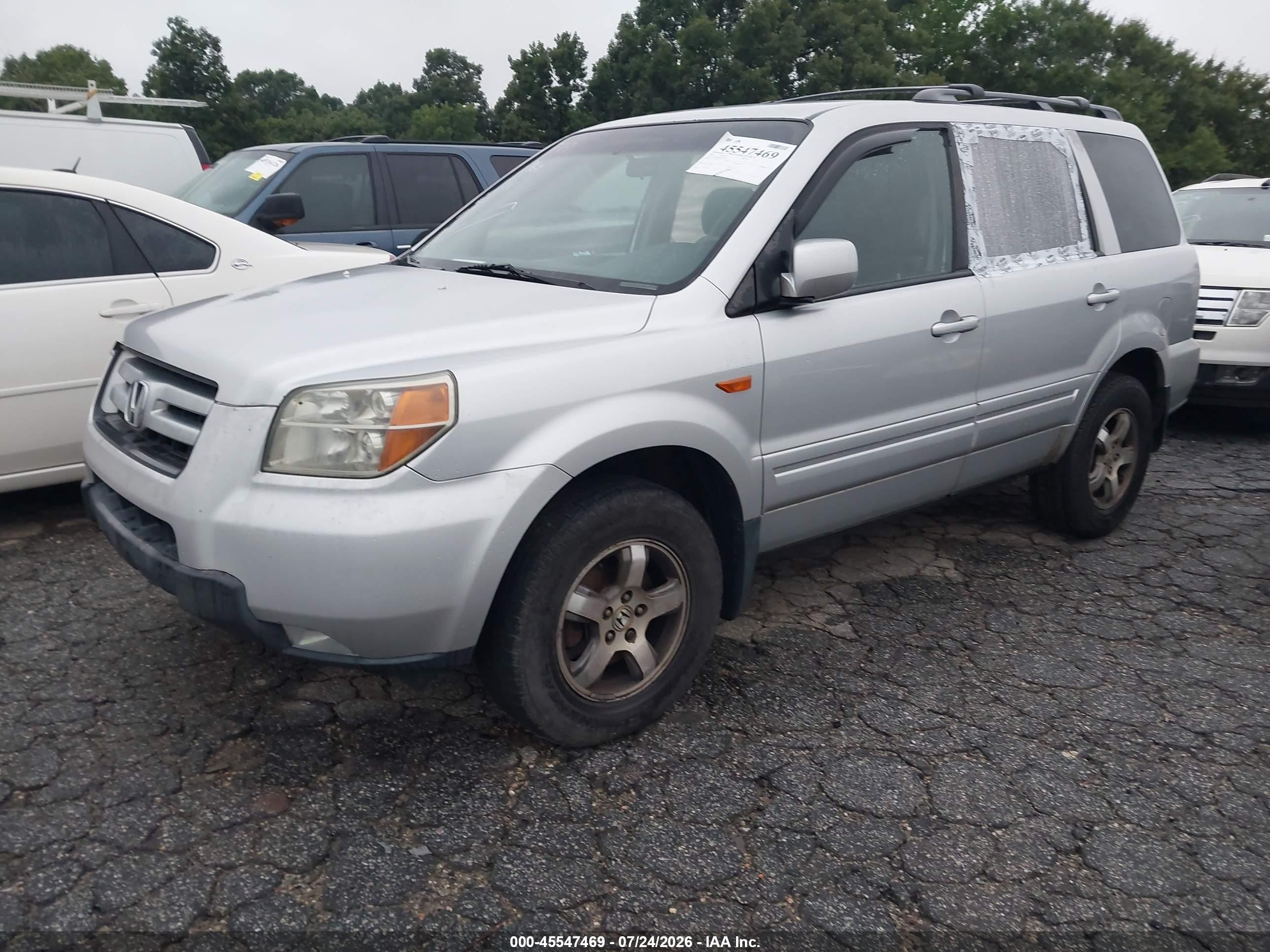 2006 Honda Pilot Ex Silver vin: 5FNYF184X6B022600