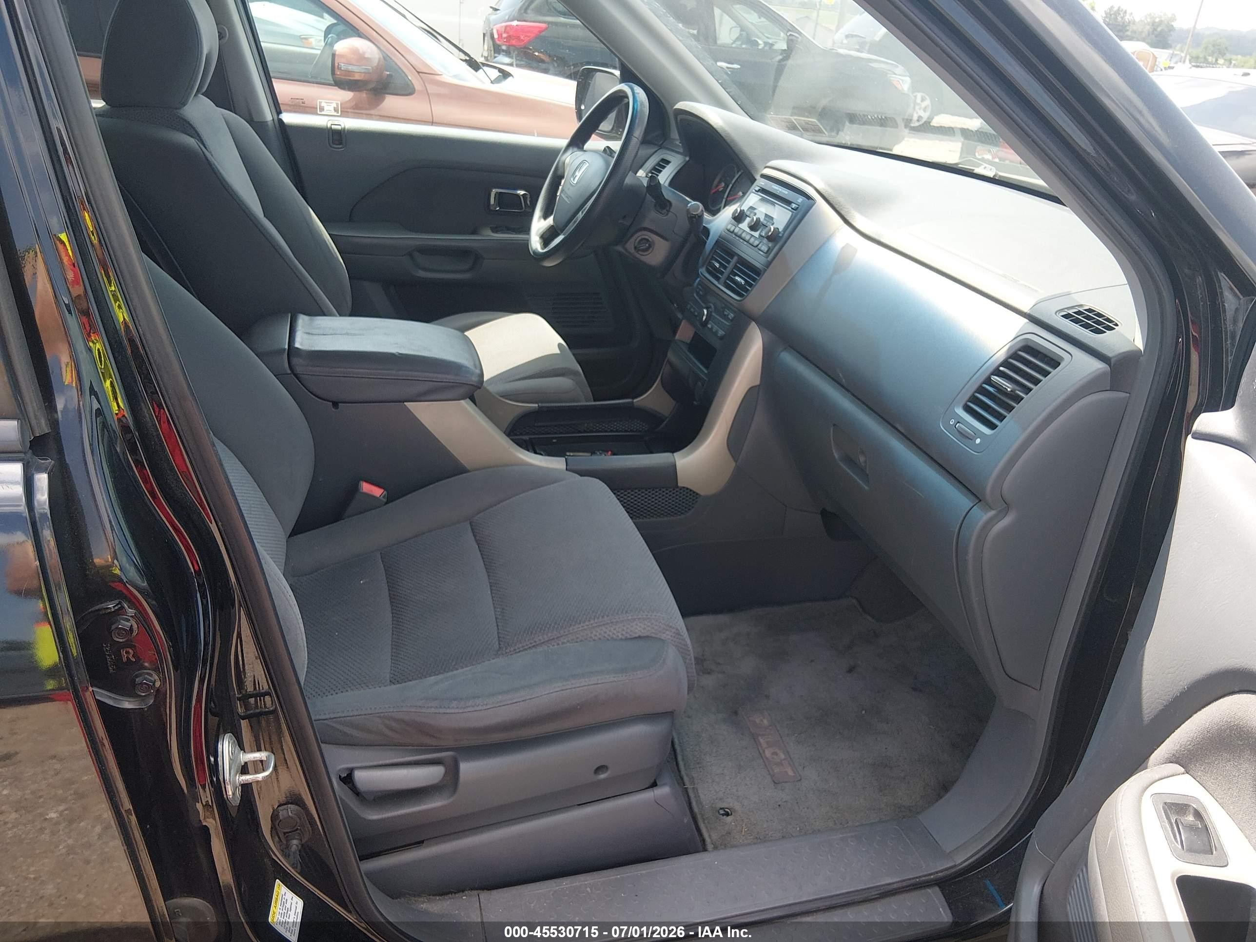 2007 Honda Pilot Ex Black vin: 5FNYF184X7B008245