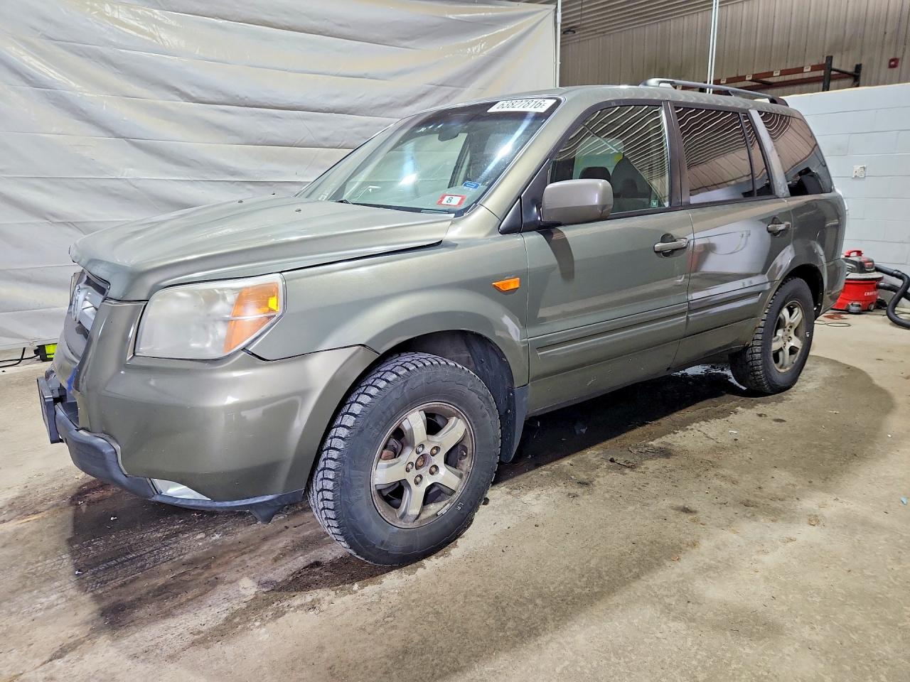 2007 Honda Pilot Ex Green vin: 5FNYF184X7B025756