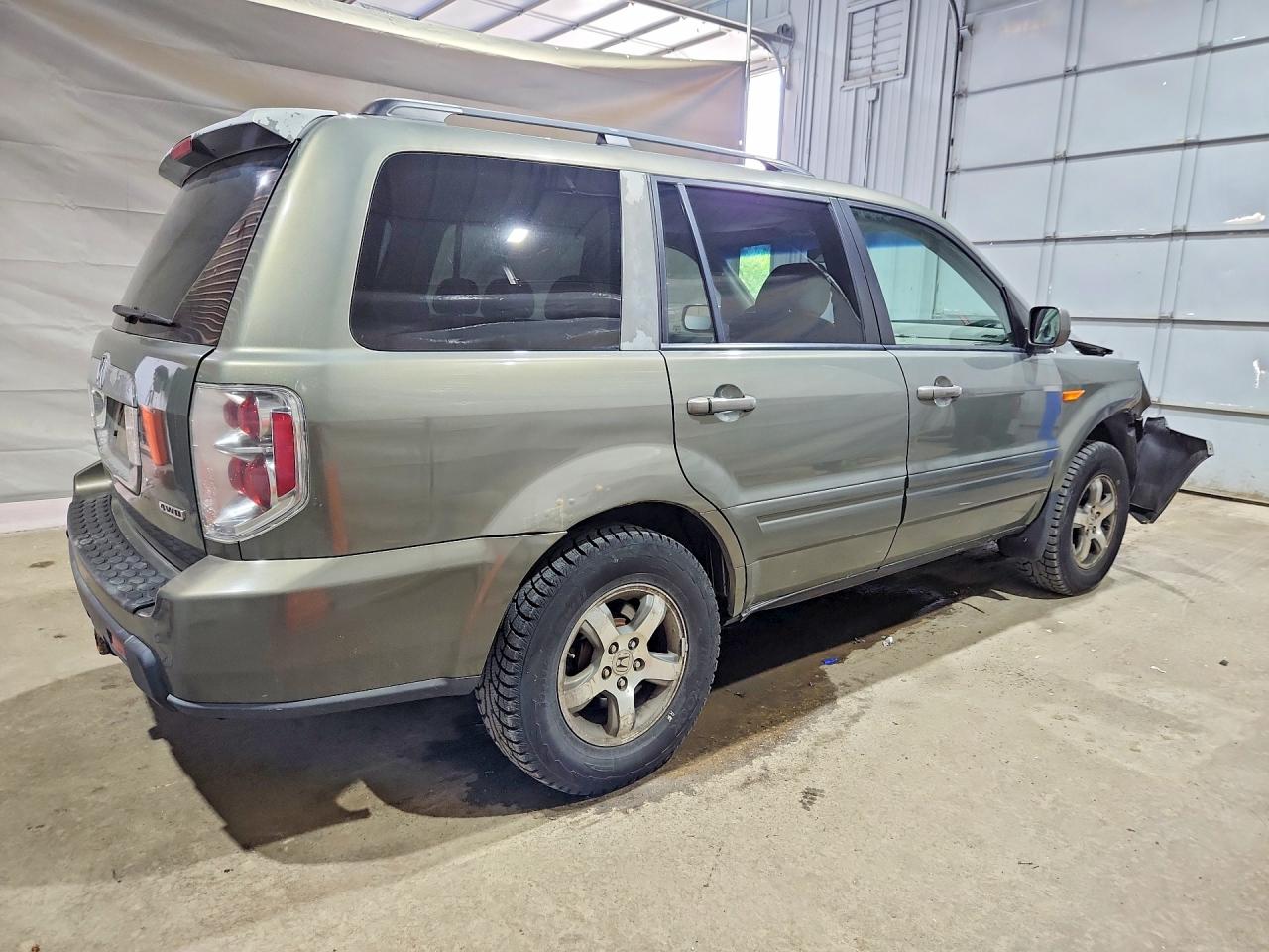 2007 Honda Pilot Ex Green vin: 5FNYF184X7B025756