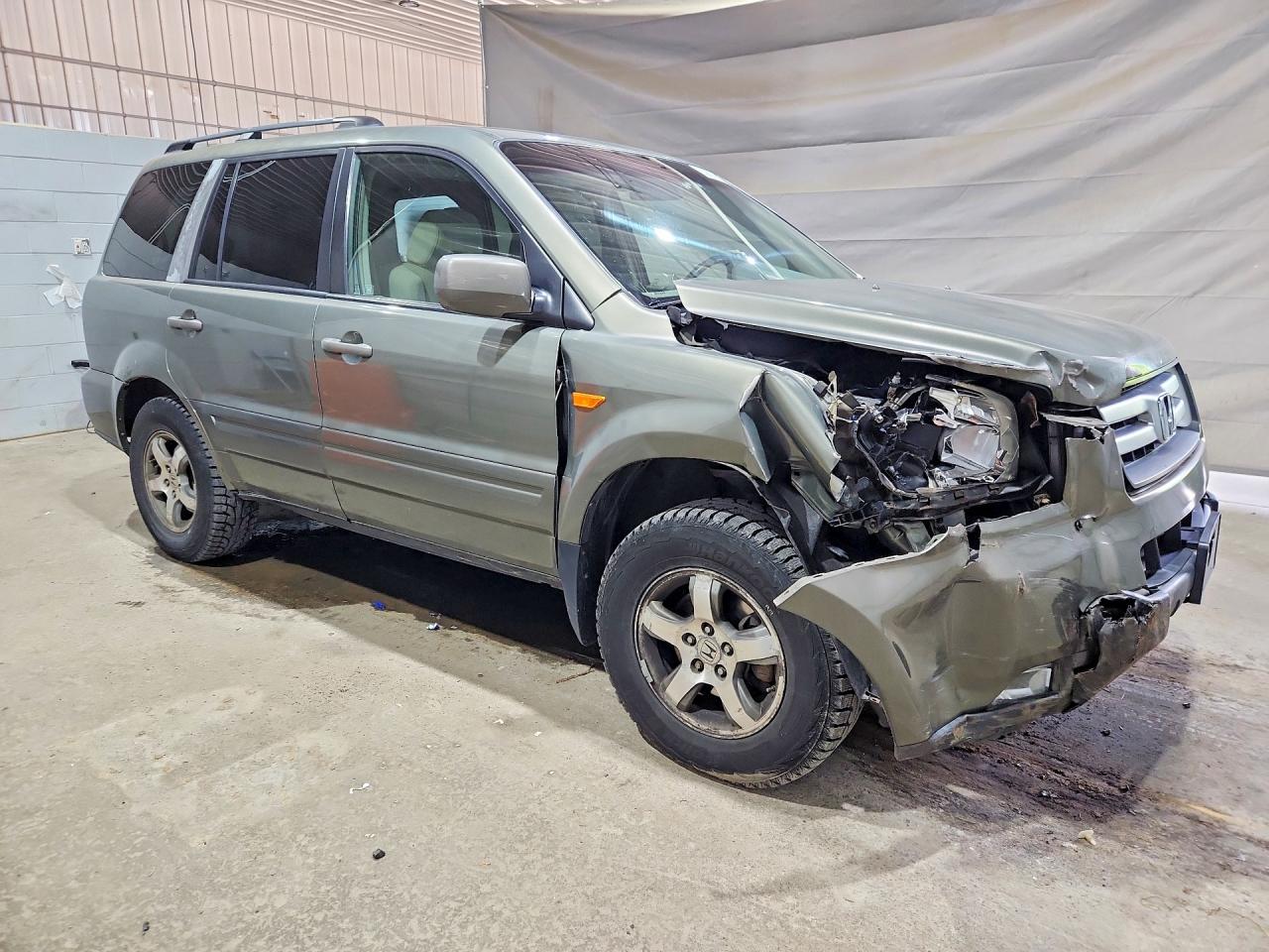 2007 Honda Pilot Ex Green vin: 5FNYF184X7B025756