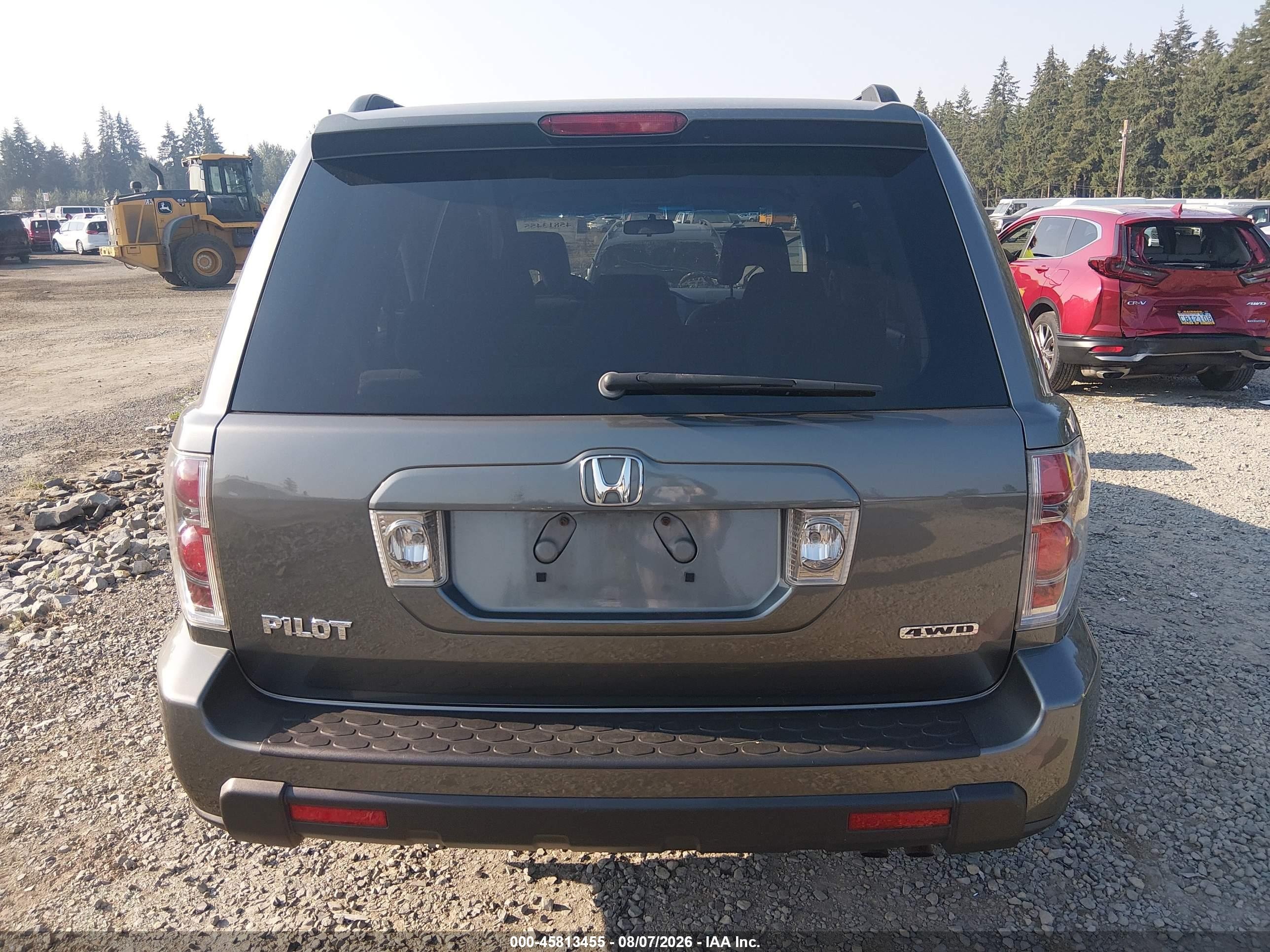 2008 Honda Pilot Ex Gray vin: 5FNYF184X8B009560
