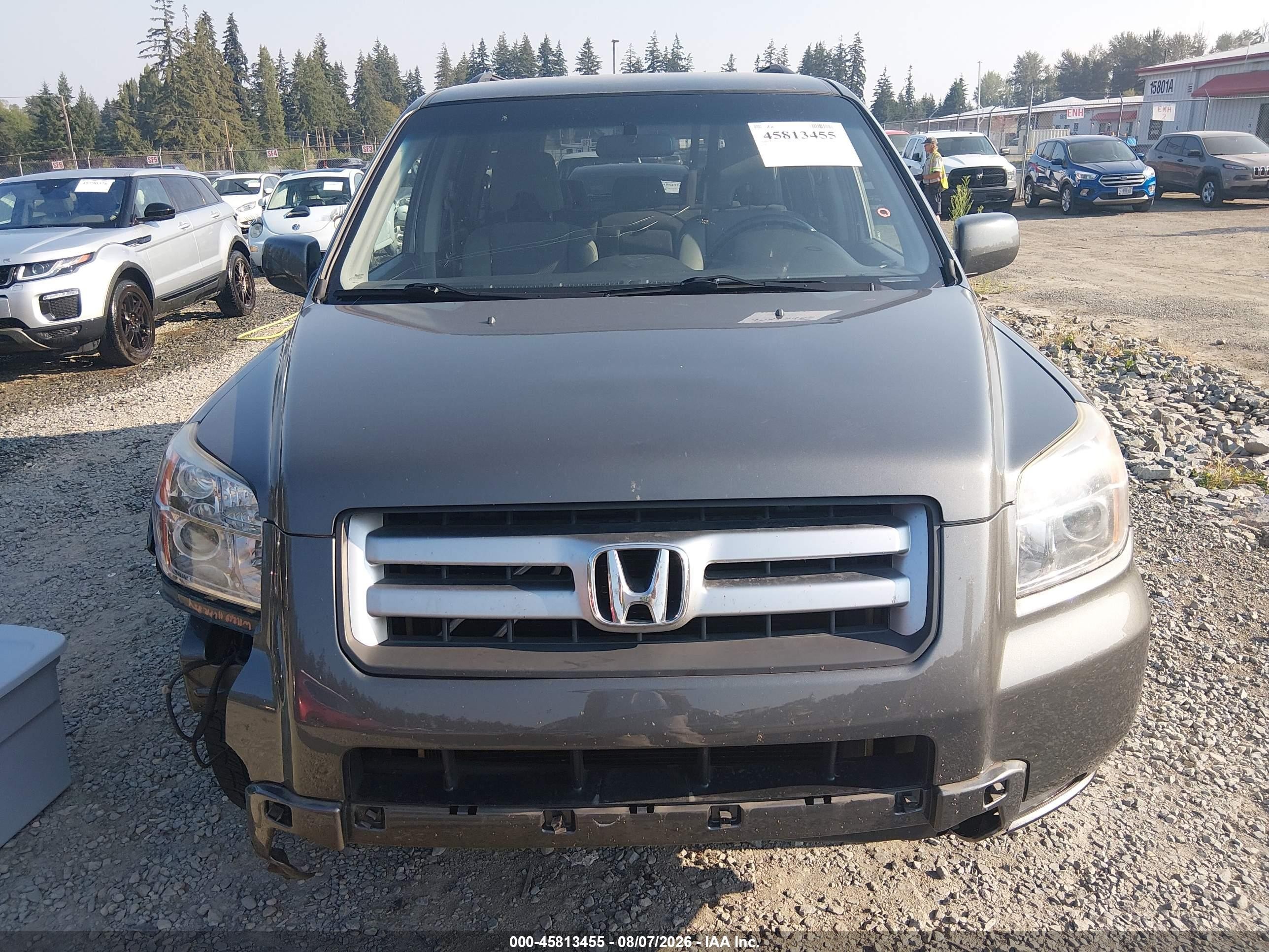 2008 Honda Pilot Ex Gray vin: 5FNYF184X8B009560