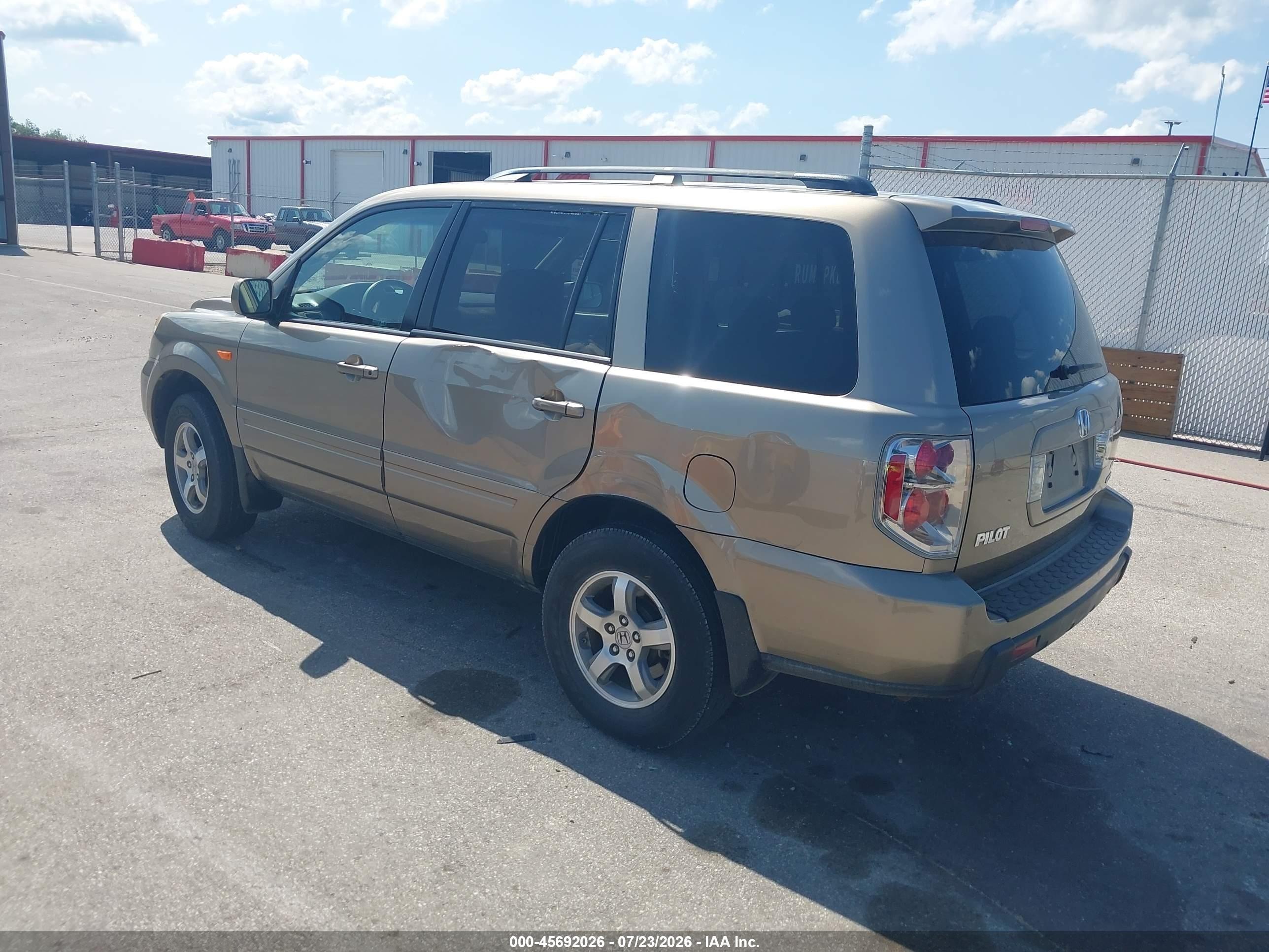 2008 Honda Pilot Ex Brown vin: 5FNYF184X8B038766