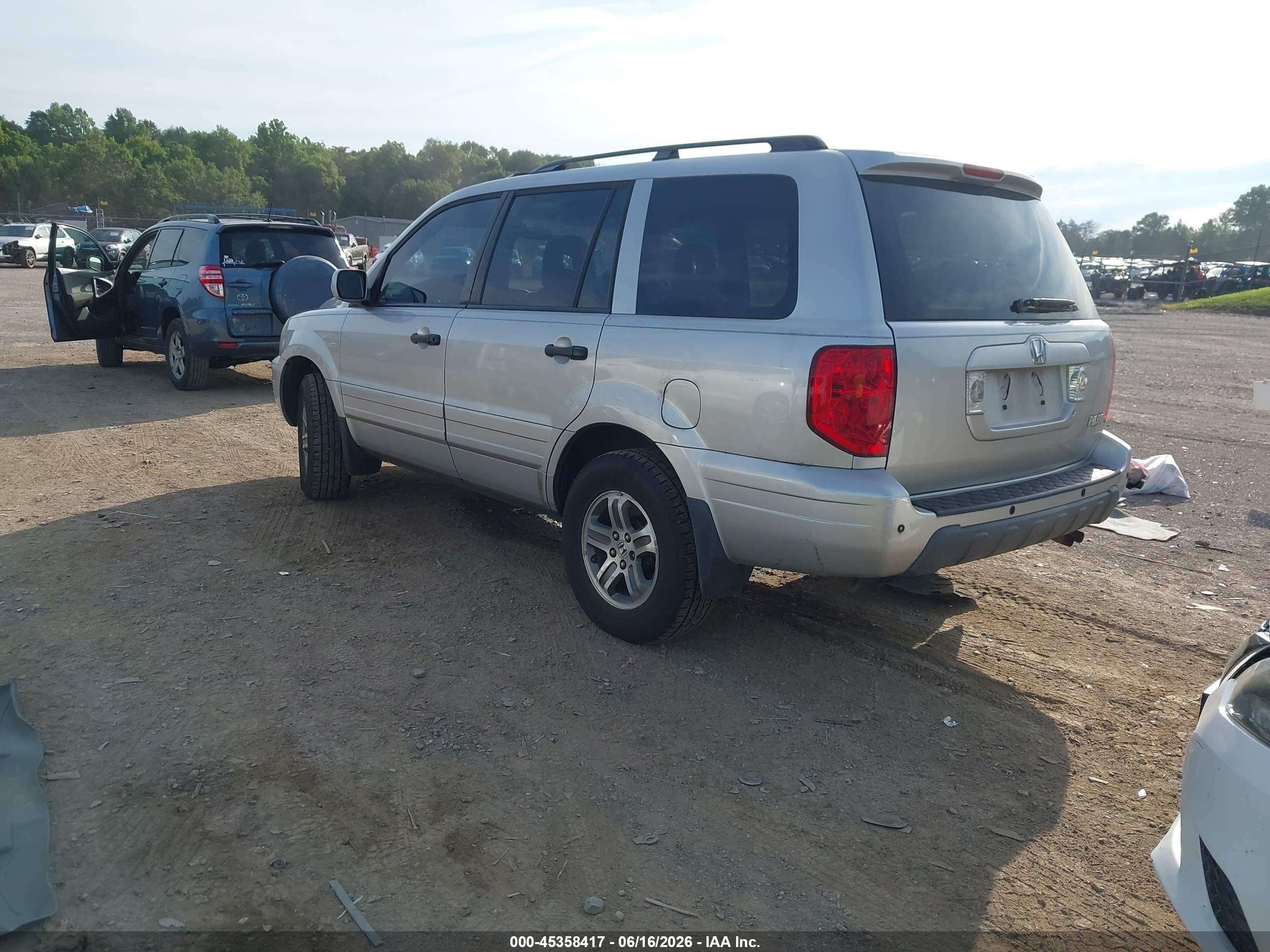 2005 Honda Pilot Ex-l Silver vin: 5FNYF18505B028638