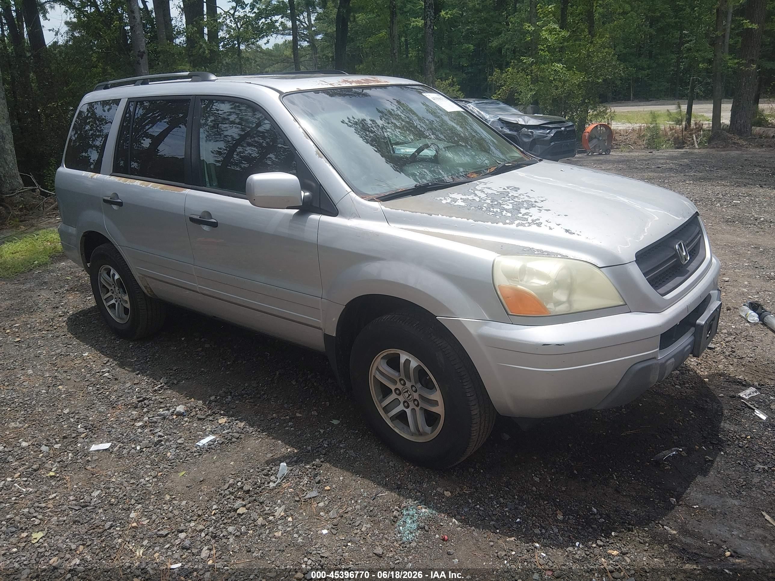 2005 Honda Pilot Ex-l Серебряный vin: 5FNYF18505B061879