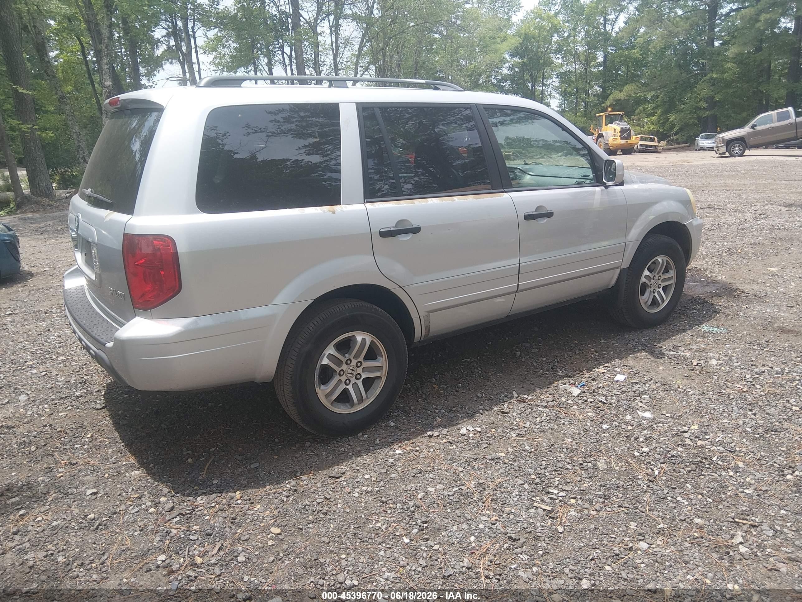2005 Honda Pilot Ex-l Серебряный vin: 5FNYF18505B061879