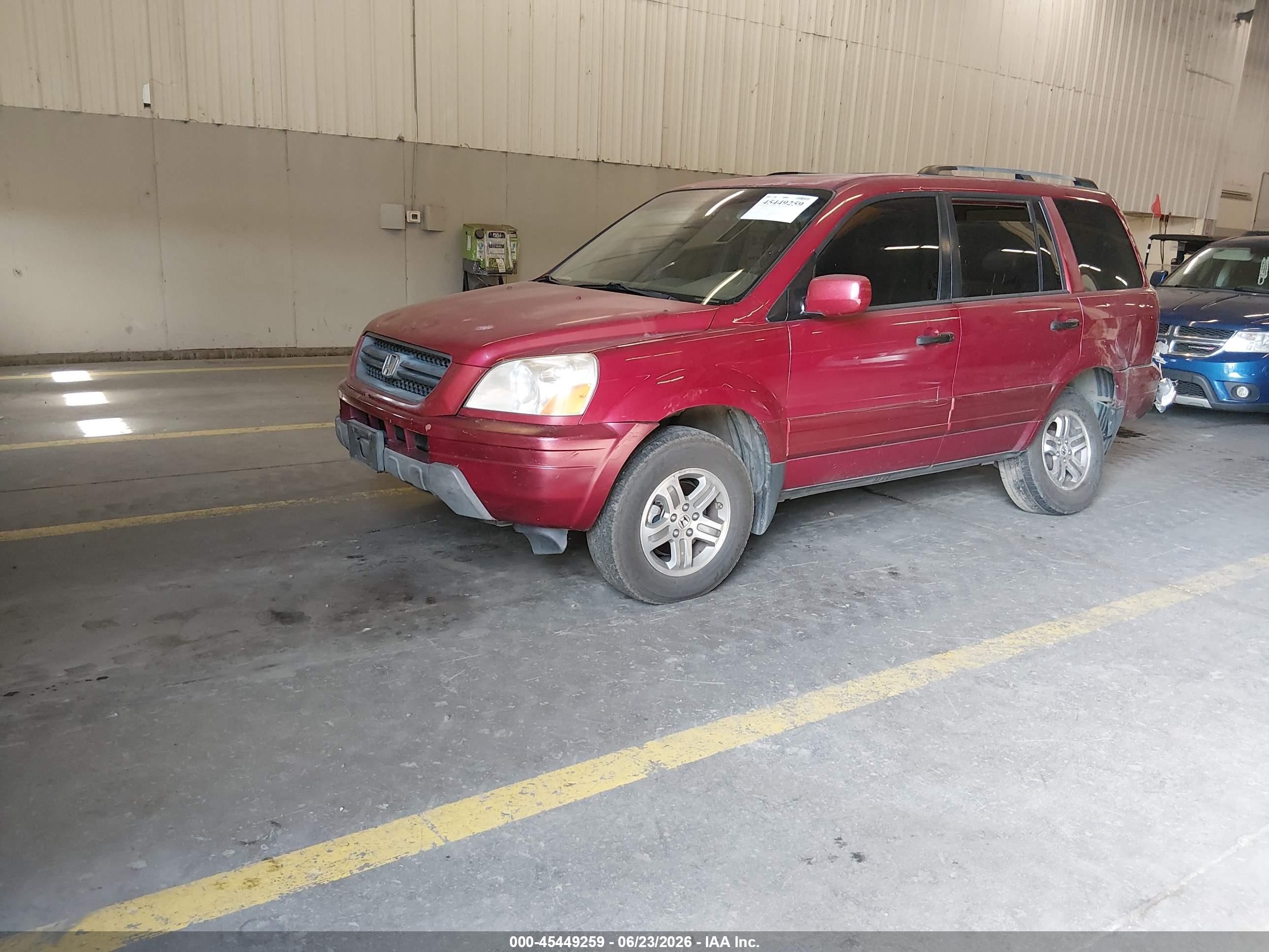 2005 Honda Pilot Ex-l Maroon vin: 5FNYF18505B065933