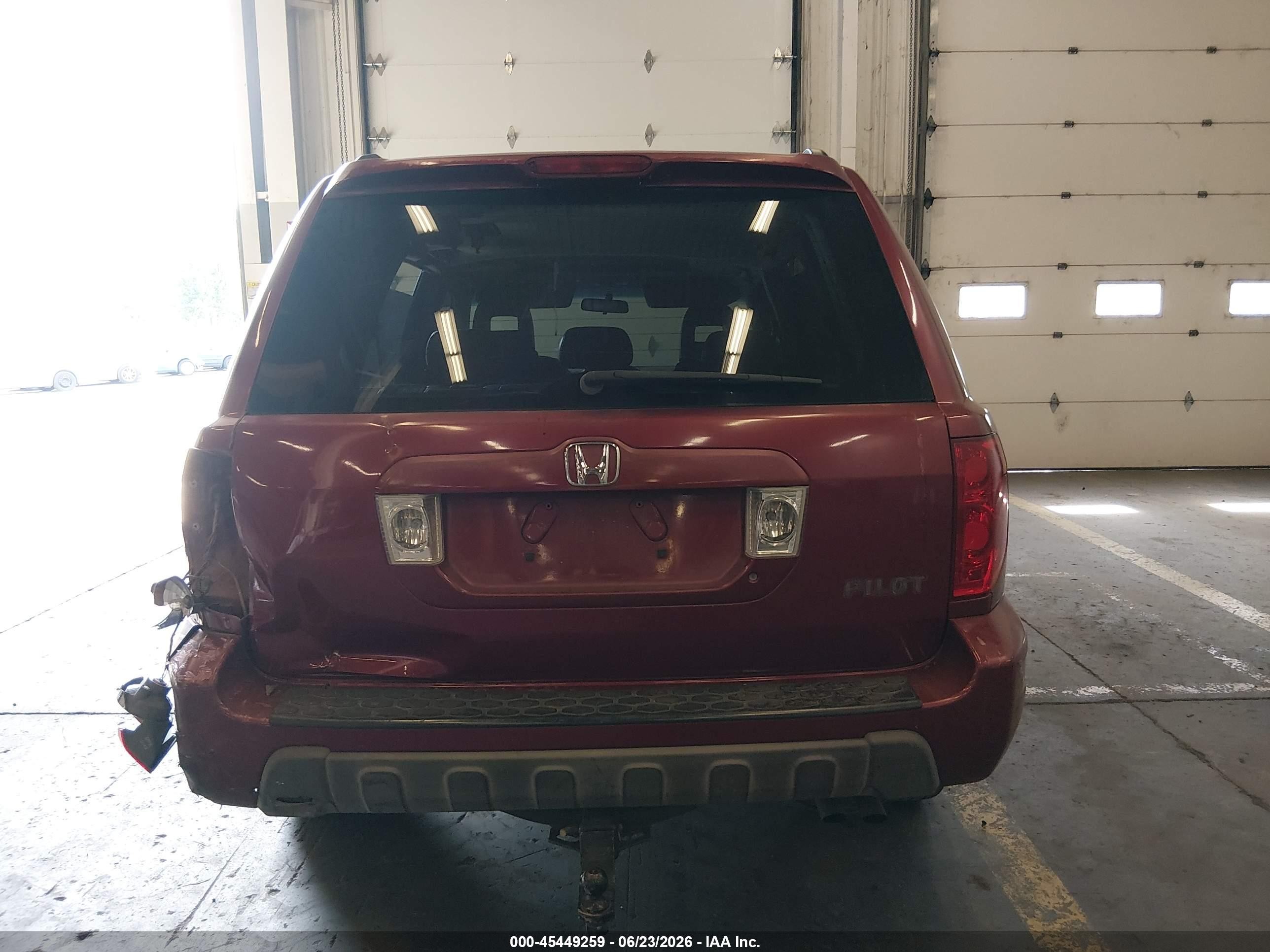 2005 Honda Pilot Ex-l Maroon vin: 5FNYF18505B065933