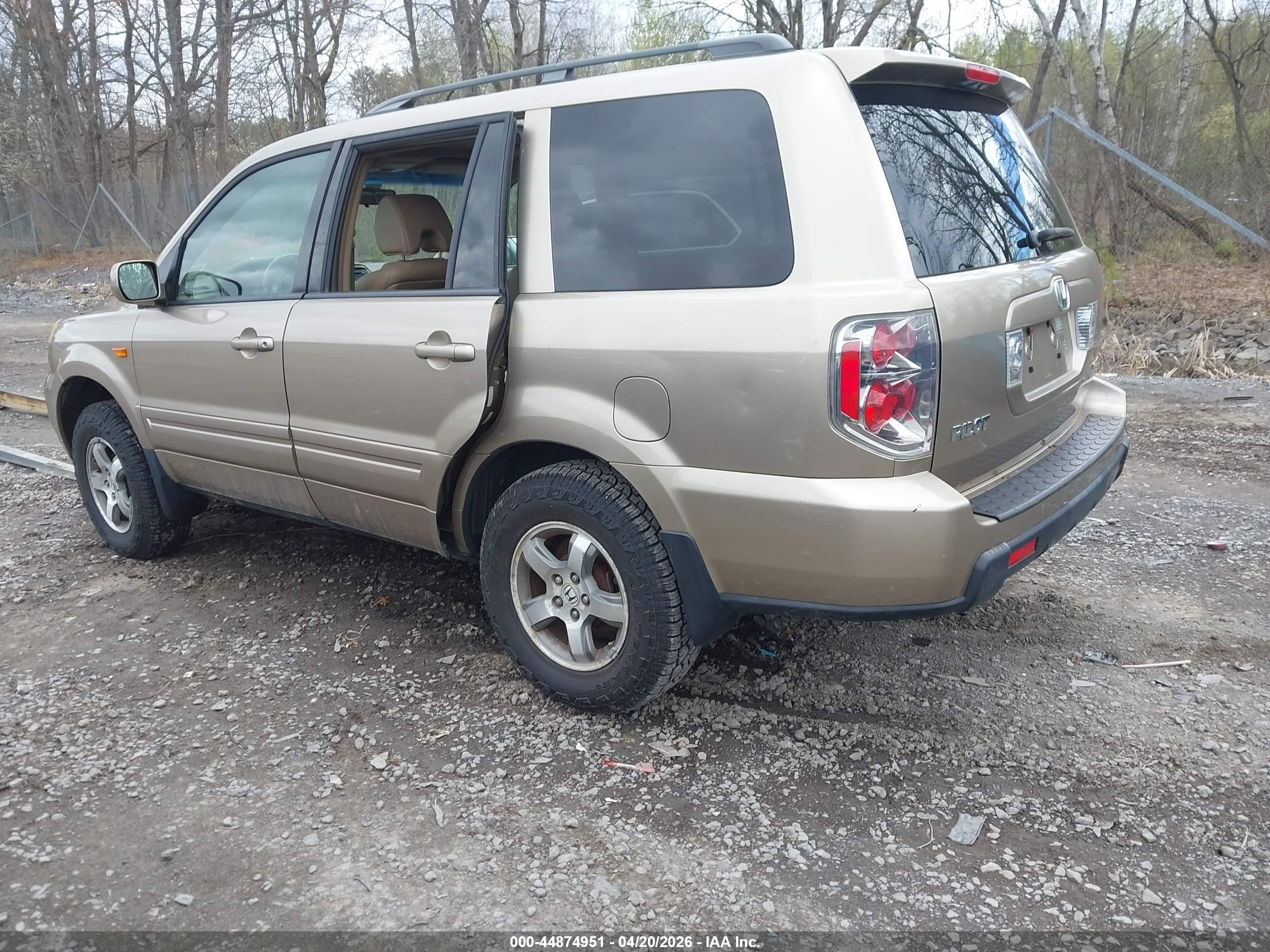 2006 Honda Pilot Ex-l Gold vin: 5FNYF18506B022145