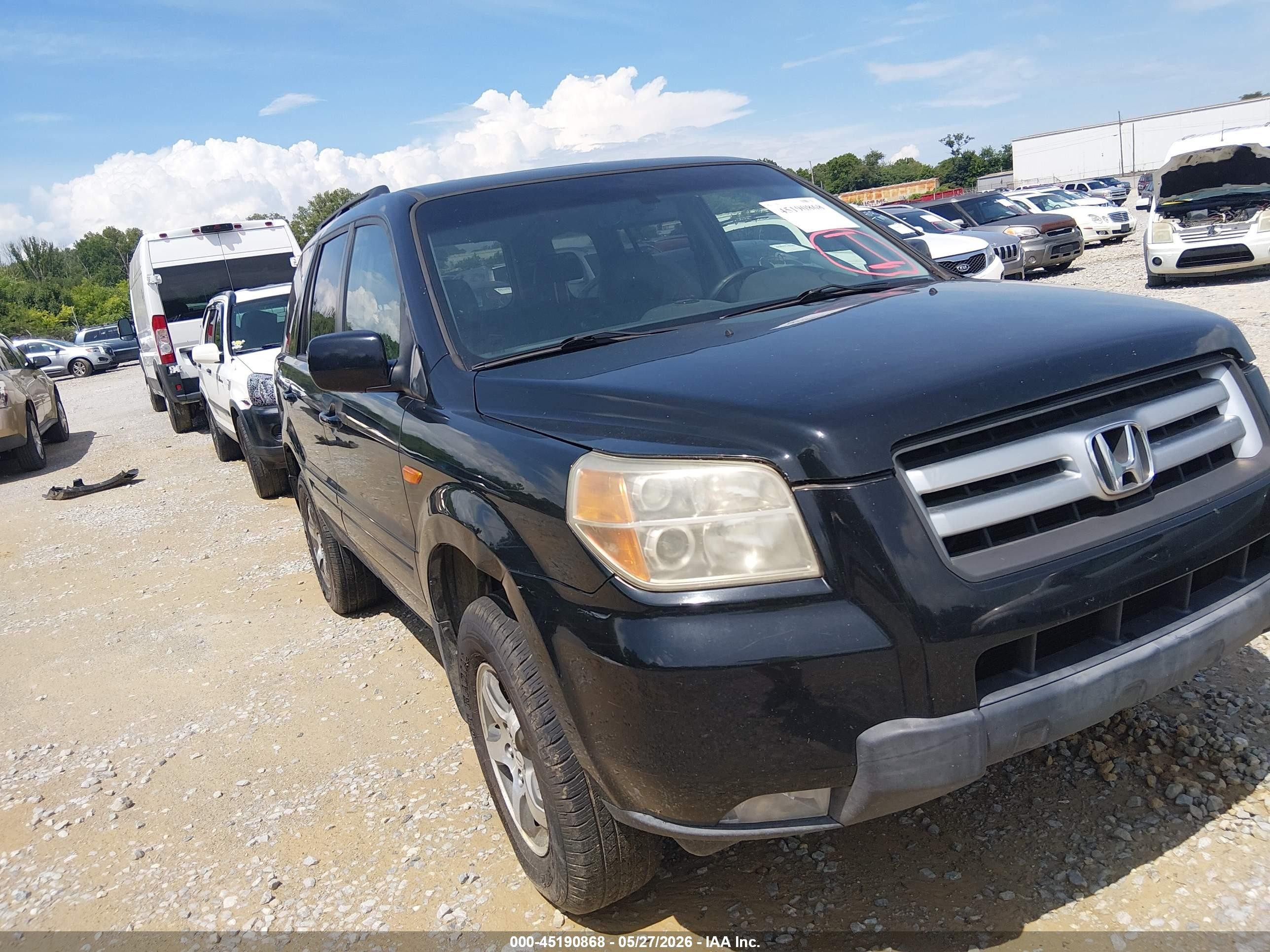 2007 Honda Pilot Ex-l Black vin: 5FNYF18507B007355