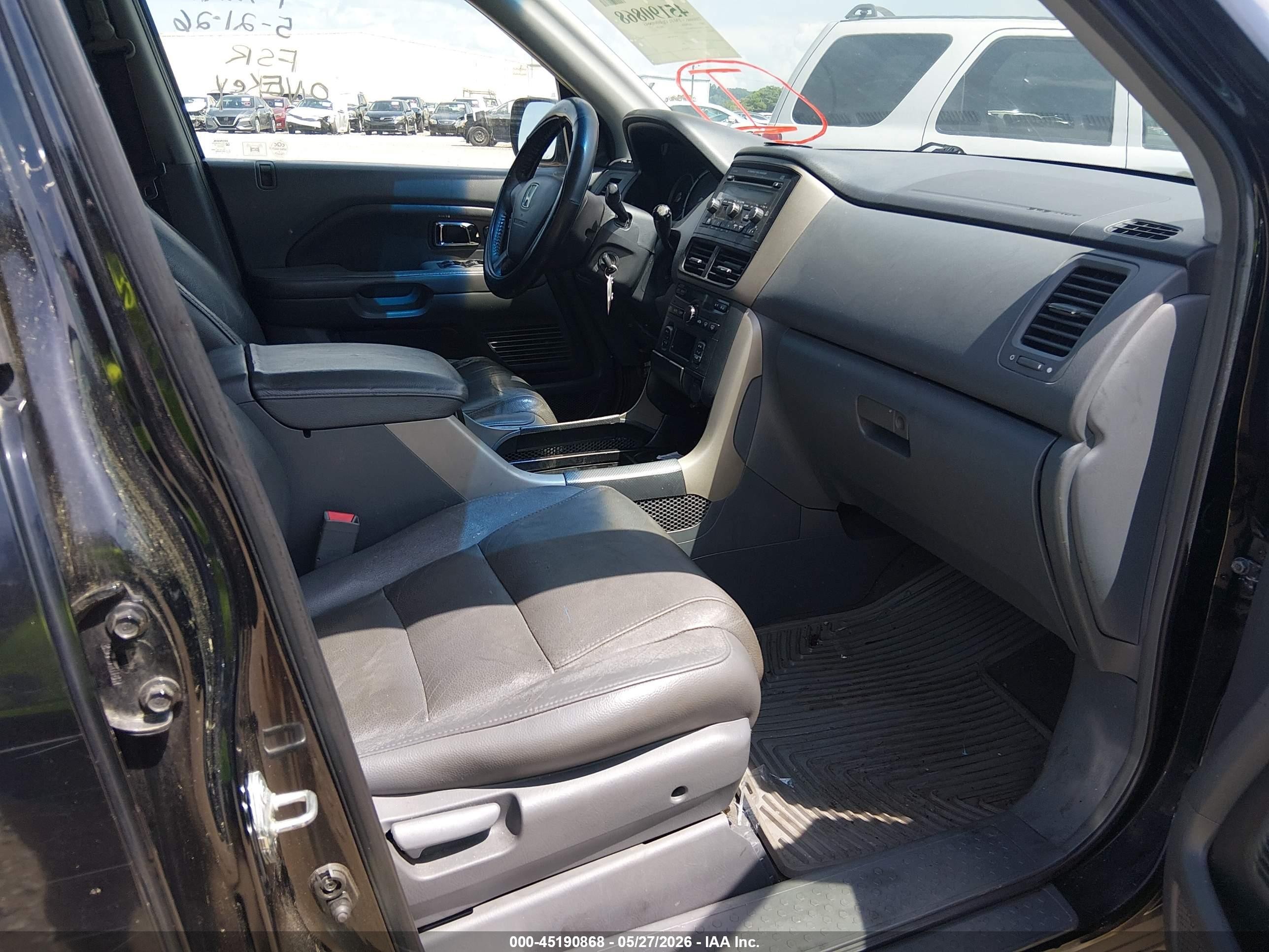 2007 Honda Pilot Ex-l Black vin: 5FNYF18507B007355