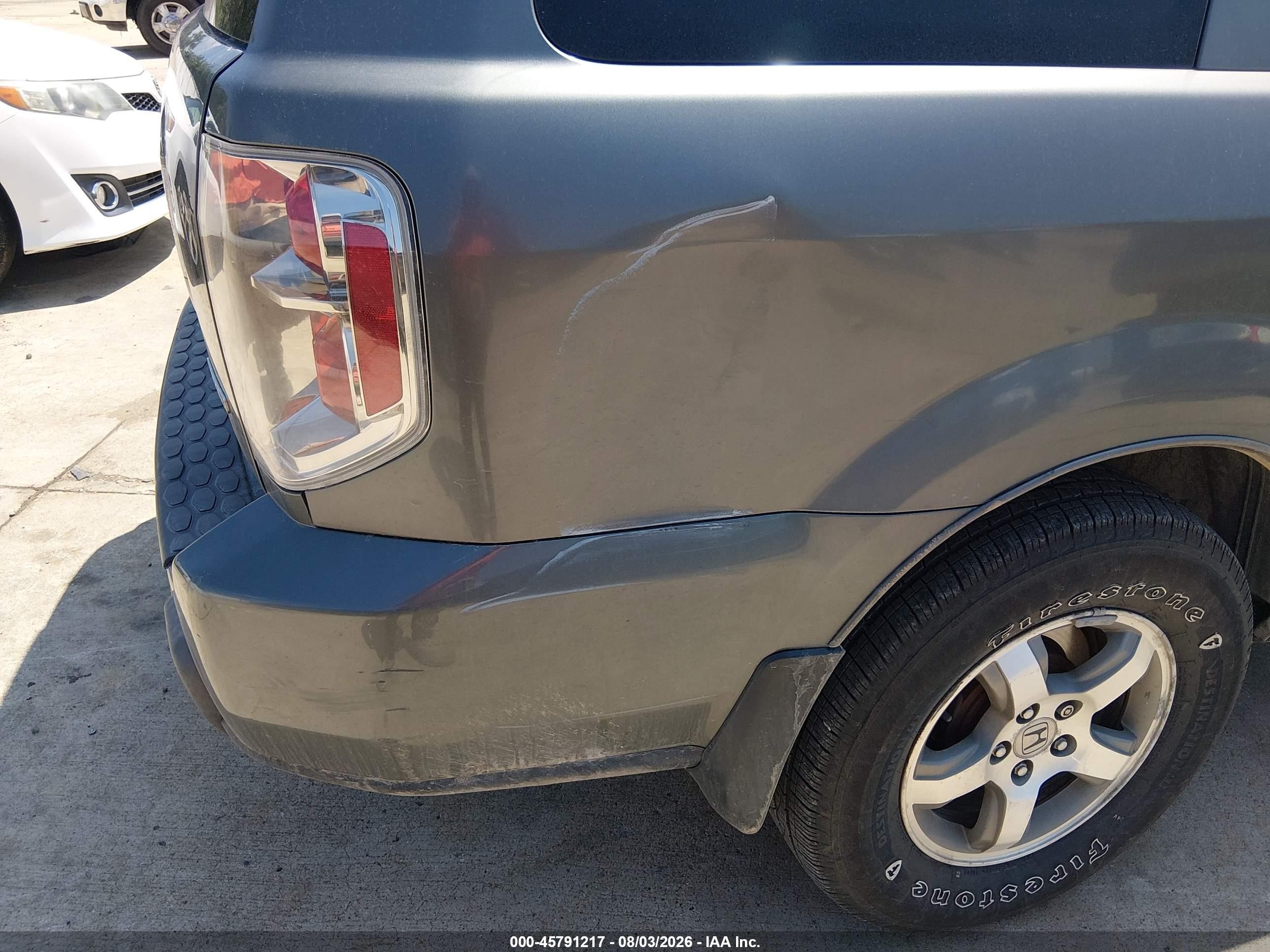 2008 Honda Pilot Ex-l Gray vin: 5FNYF18508B042186