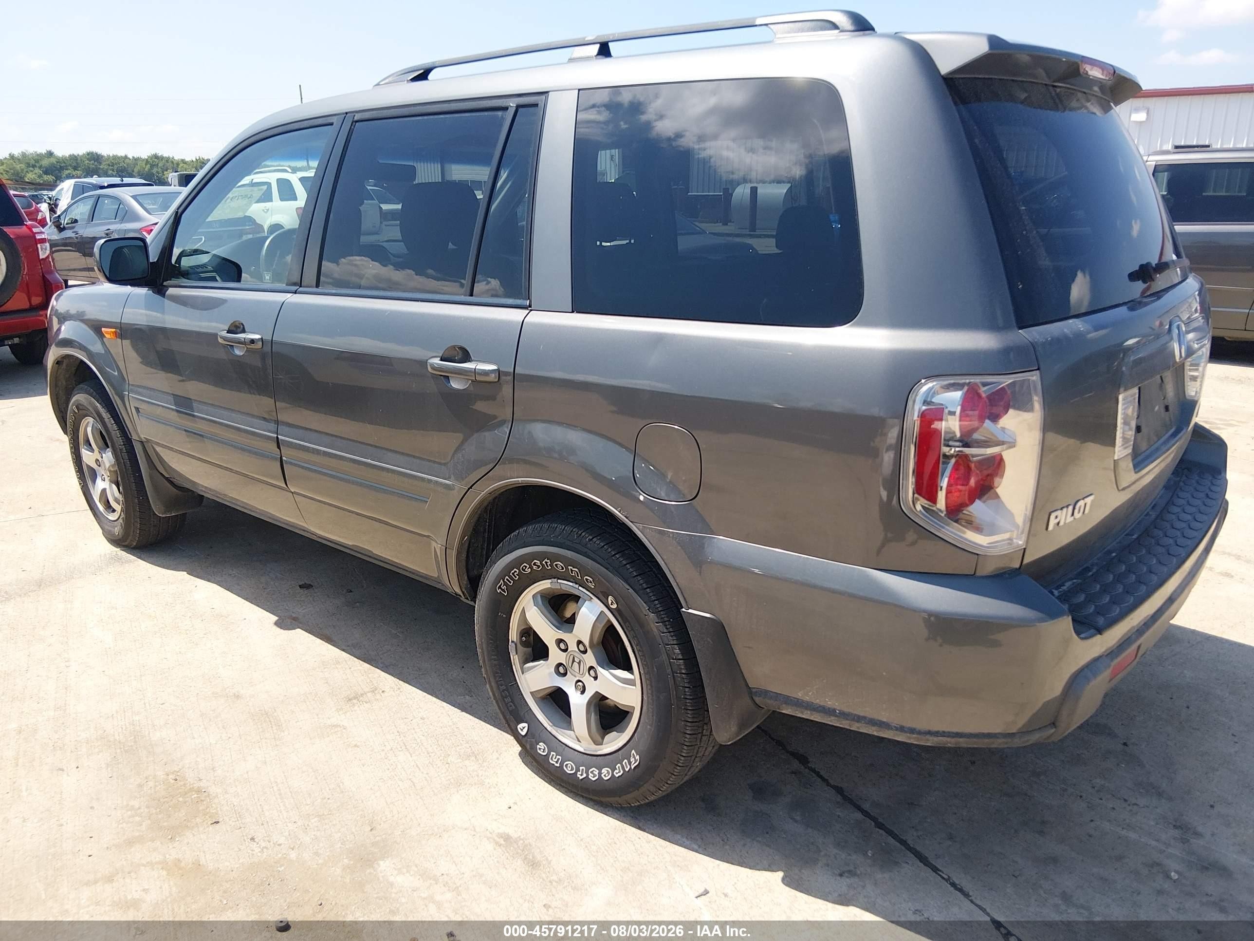 2008 Honda Pilot Ex-l Gray vin: 5FNYF18508B042186