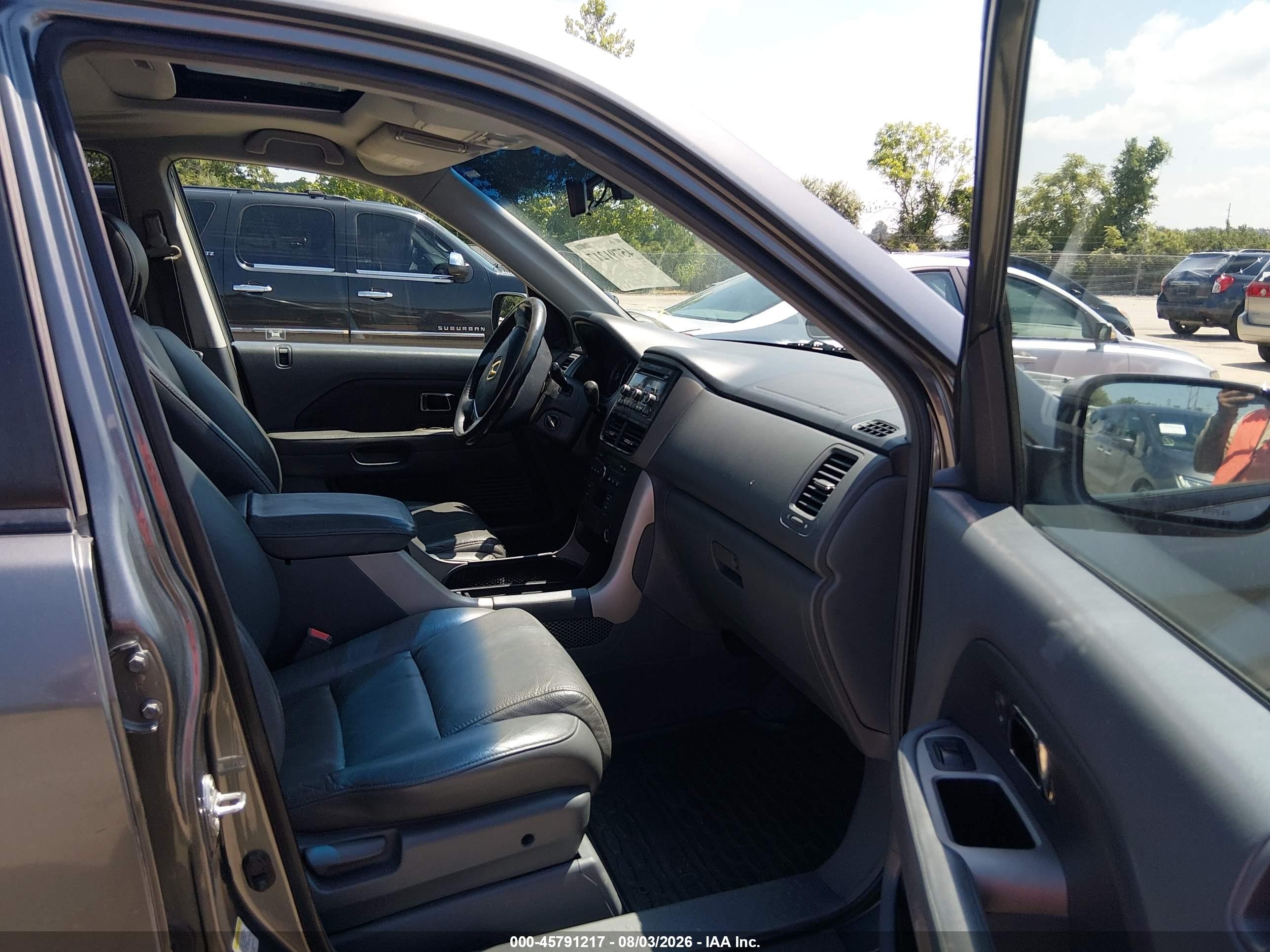 2008 Honda Pilot Ex-l Gray vin: 5FNYF18508B042186