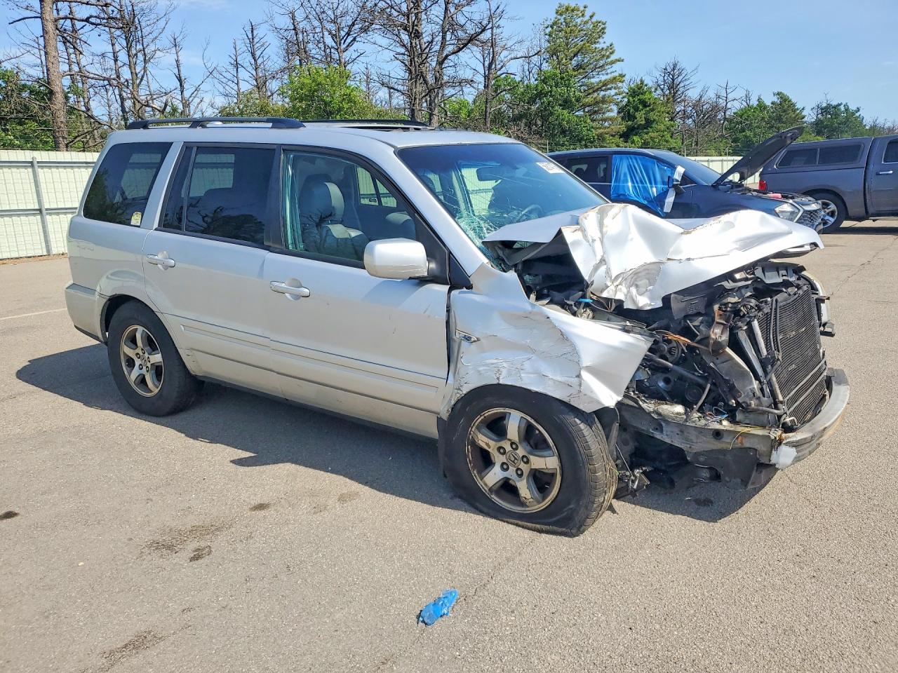 2008 Honda Pilot Exl Silver vin: 5FNYF18508B044049