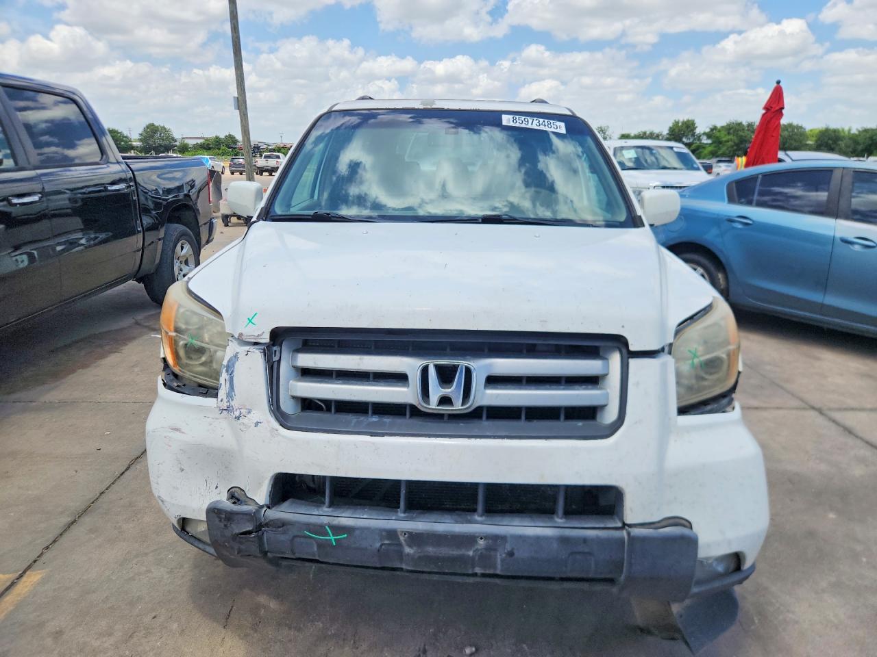 2008 Honda Pilot Exl Белый vin: 5FNYF18508B044164