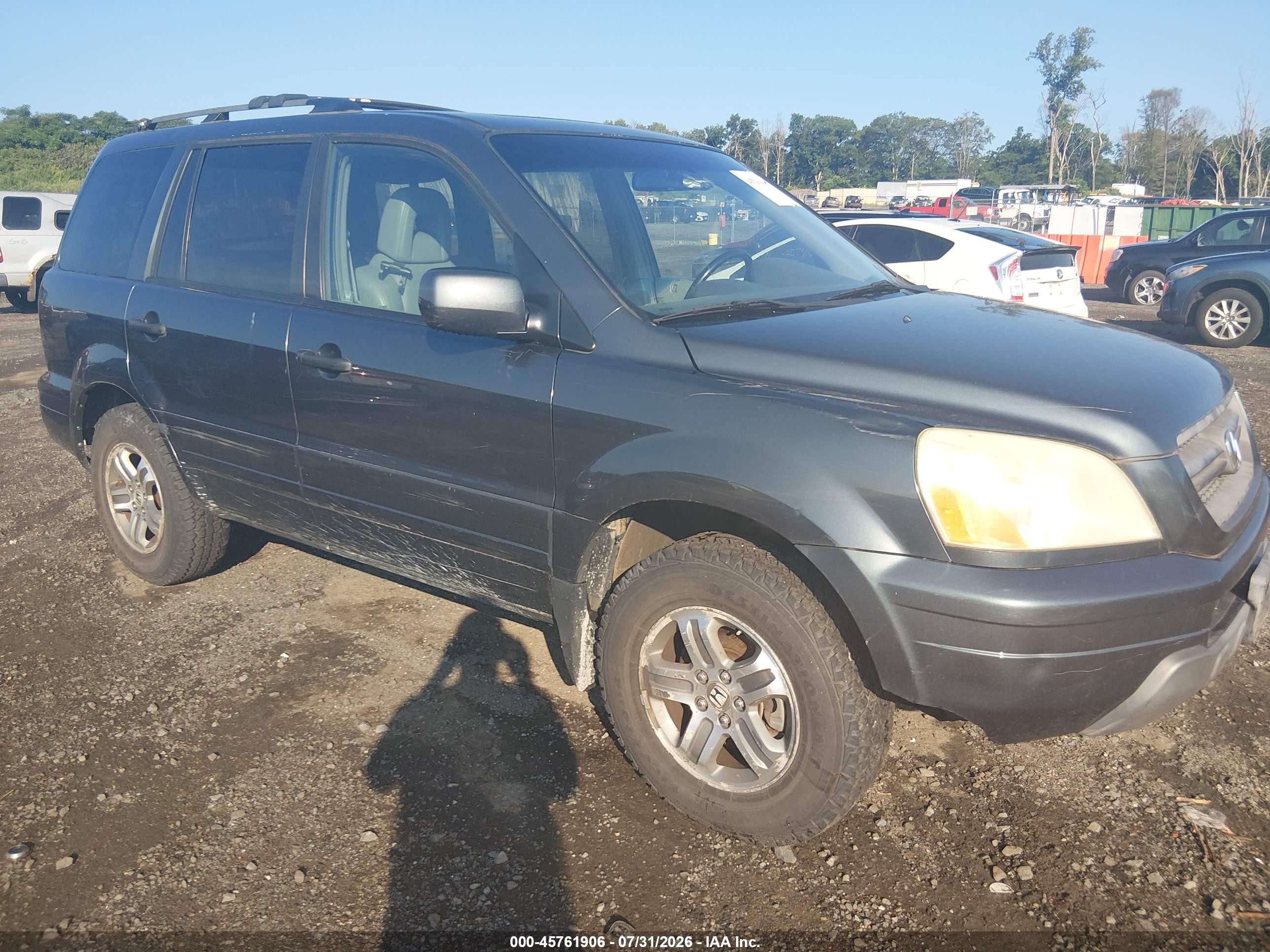 2005 Honda Pilot Ex-l Синий vin: 5FNYF18515B030284