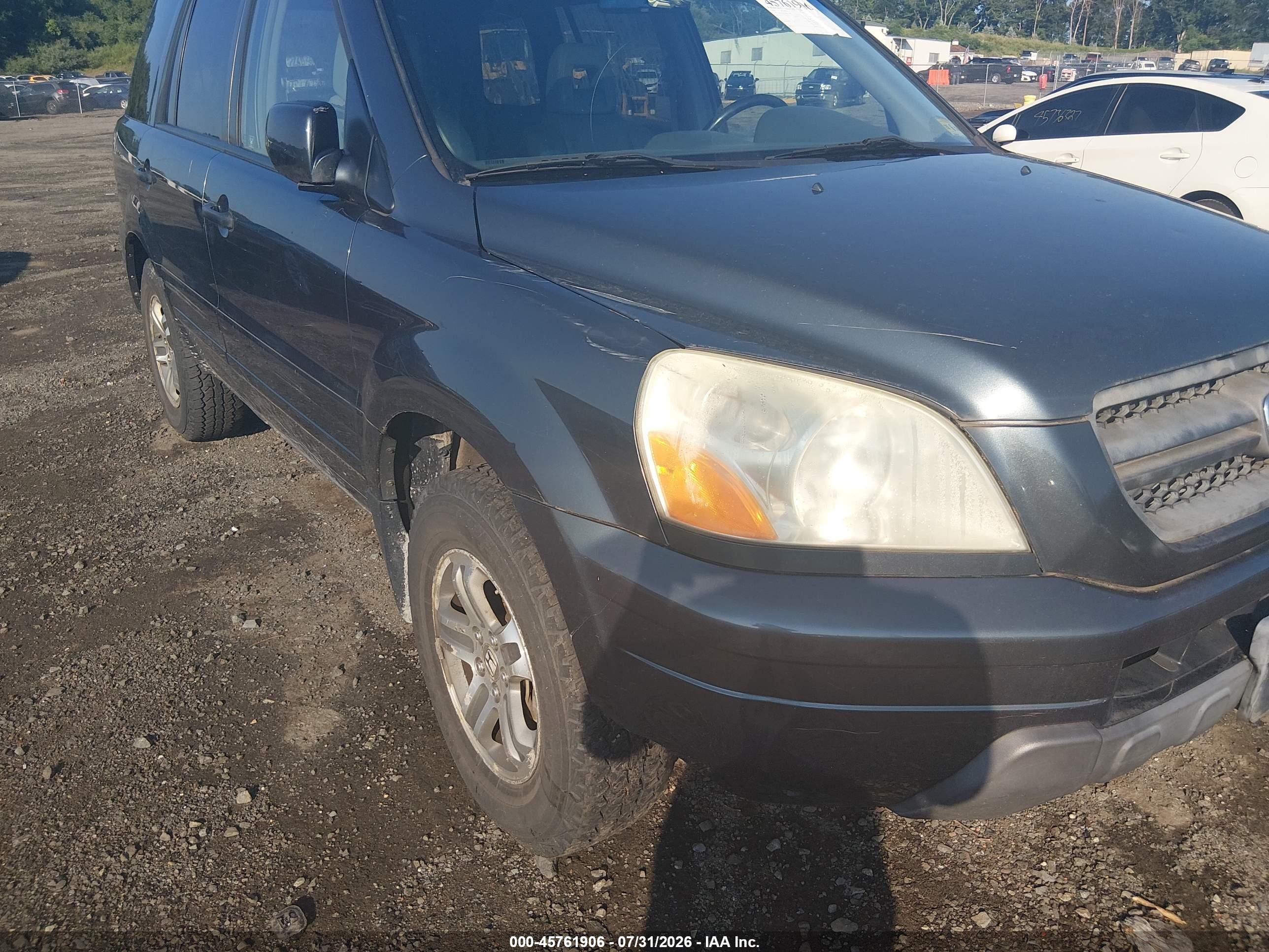 2005 Honda Pilot Ex-l Blue vin: 5FNYF18515B030284