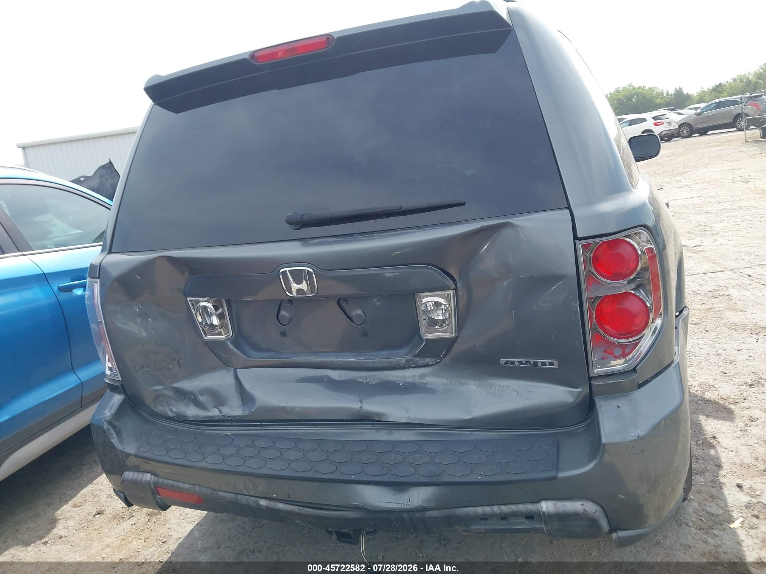 2007 Honda Pilot Ex-l Gray vin: 5FNYF18517B009759