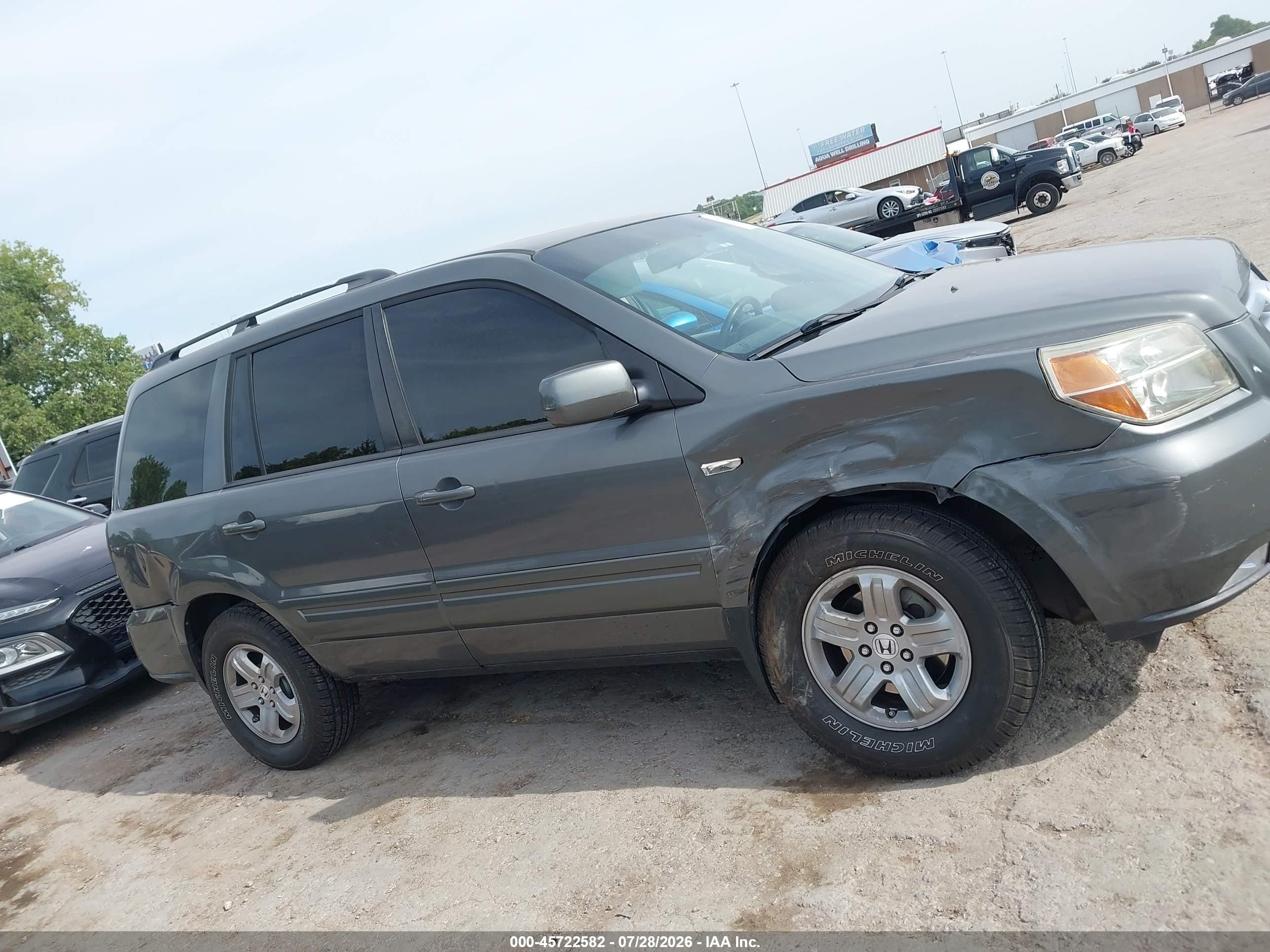 2007 Honda Pilot Ex-l Gray vin: 5FNYF18517B009759