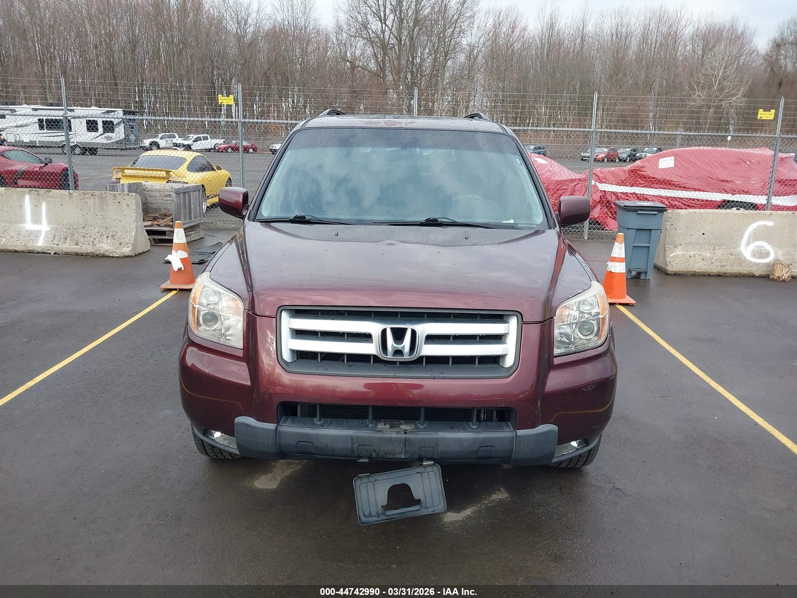 2008 Honda Pilot Ex-l Maroon vin: 5FNYF18518B041807