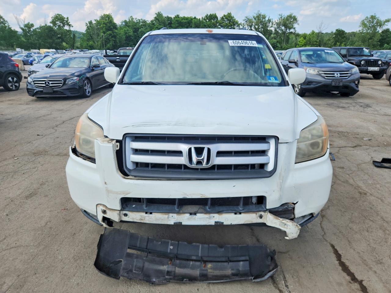 2008 Honda Pilot Exl Белый vin: 5FNYF18518B055819