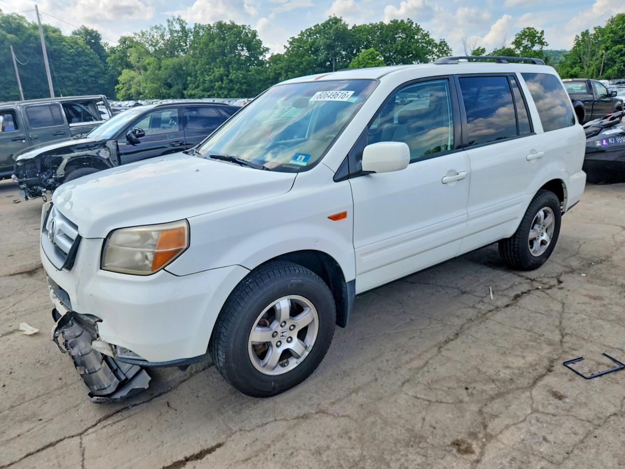 2008 Honda Pilot Exl Белый vin: 5FNYF18518B055819