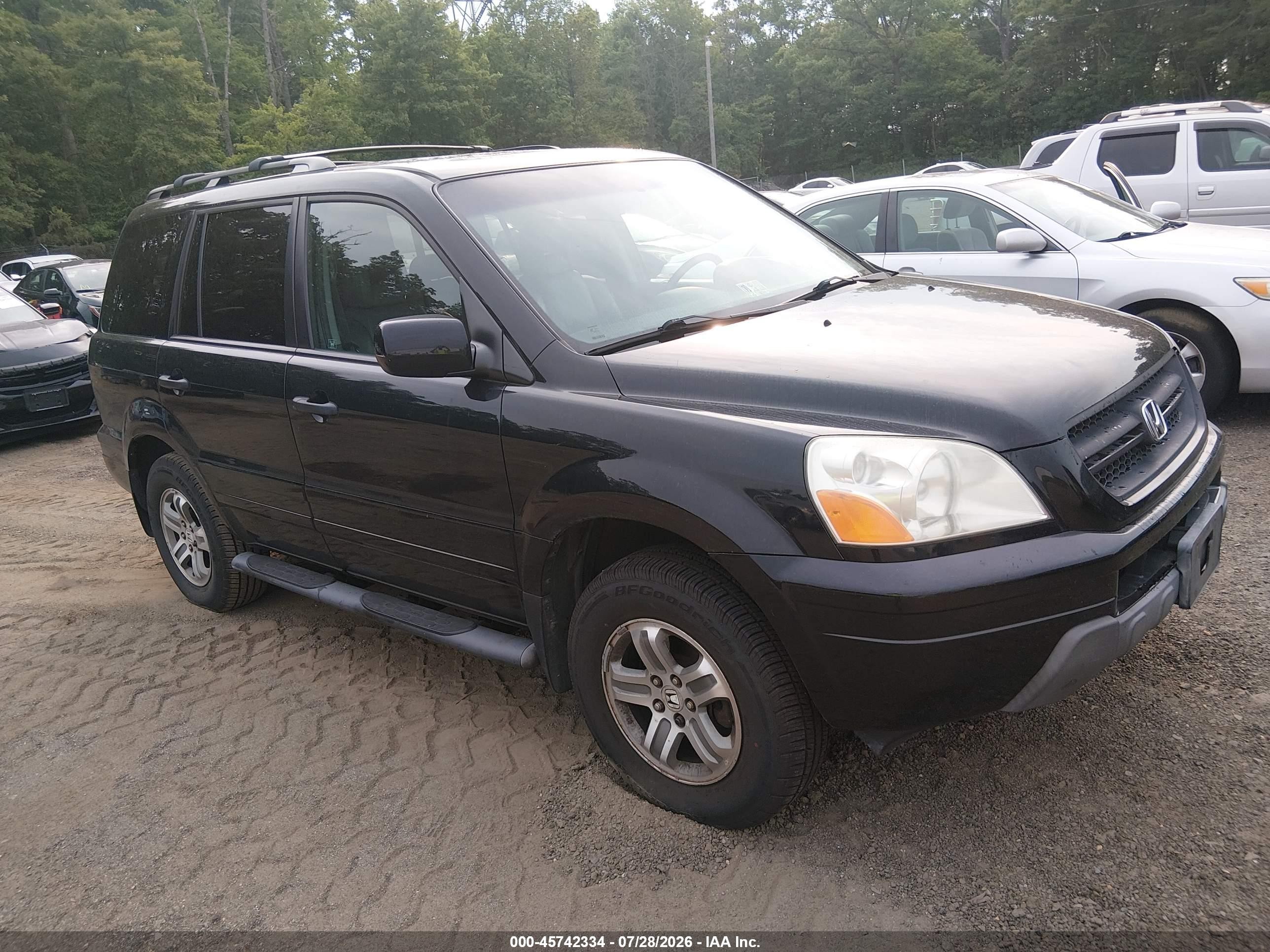2005 Honda Pilot Ex-l Black vin: 5FNYF18525B006561