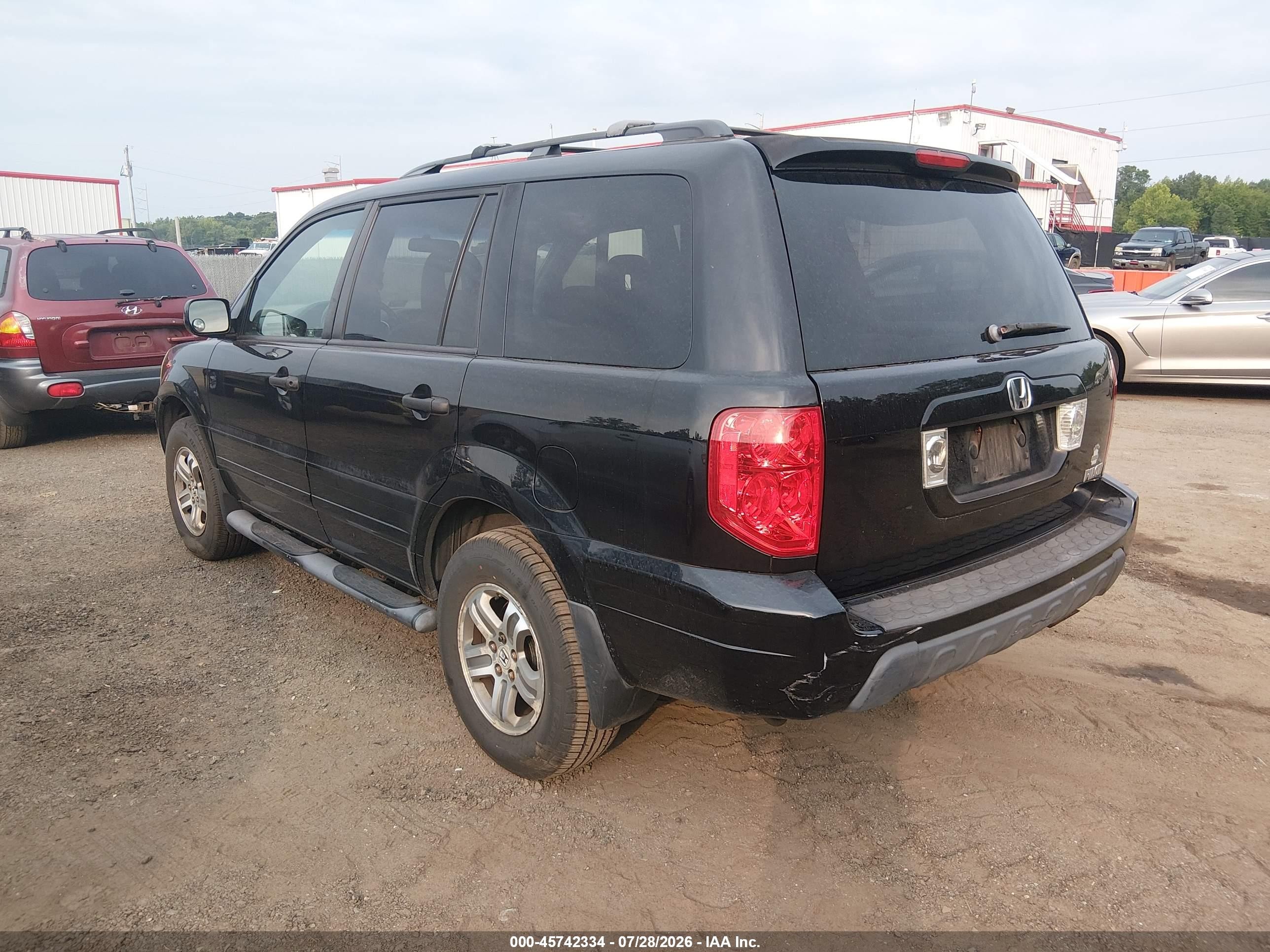 2005 Honda Pilot Ex-l Black vin: 5FNYF18525B006561