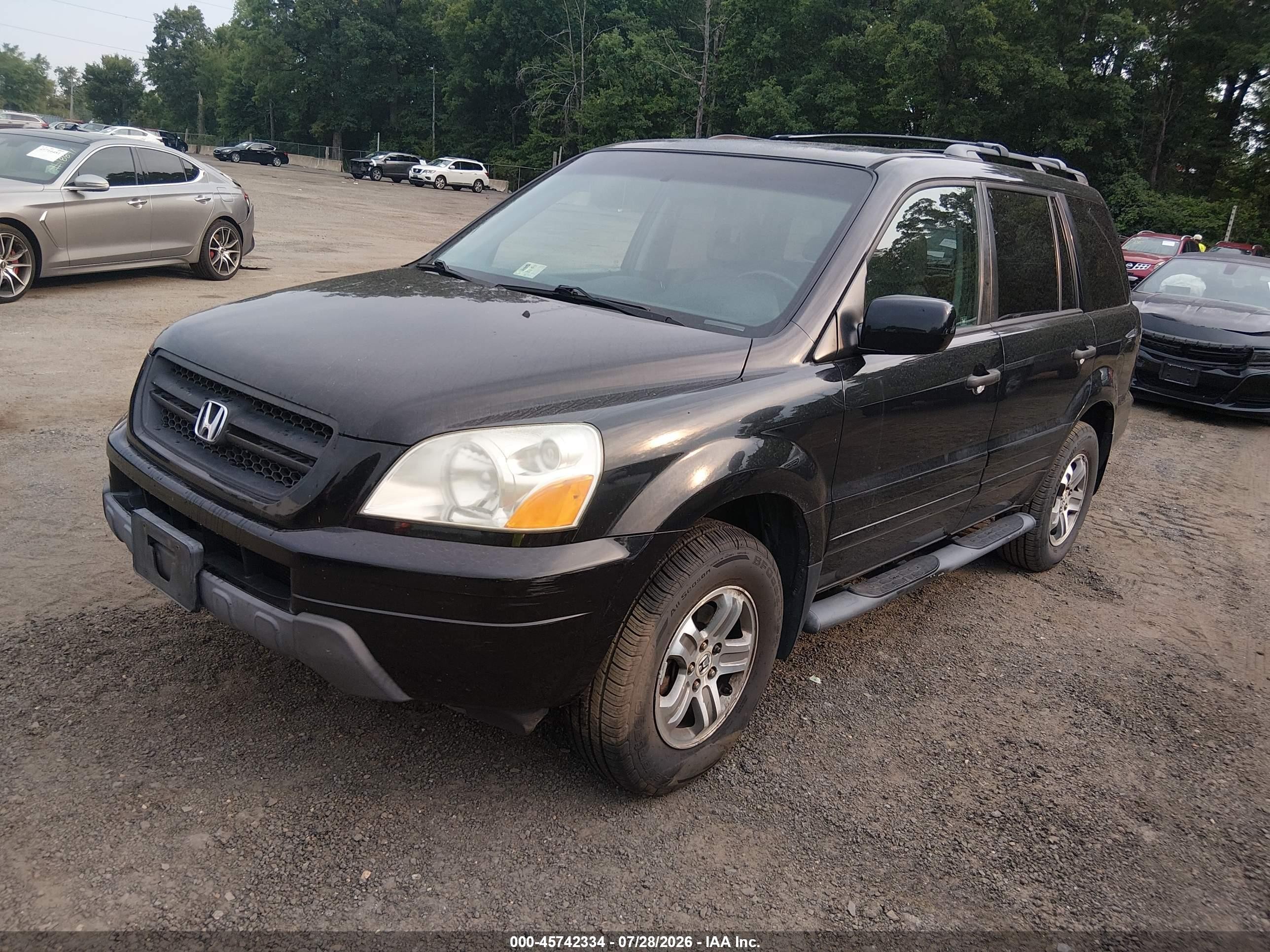 2005 Honda Pilot Ex-l Black vin: 5FNYF18525B006561