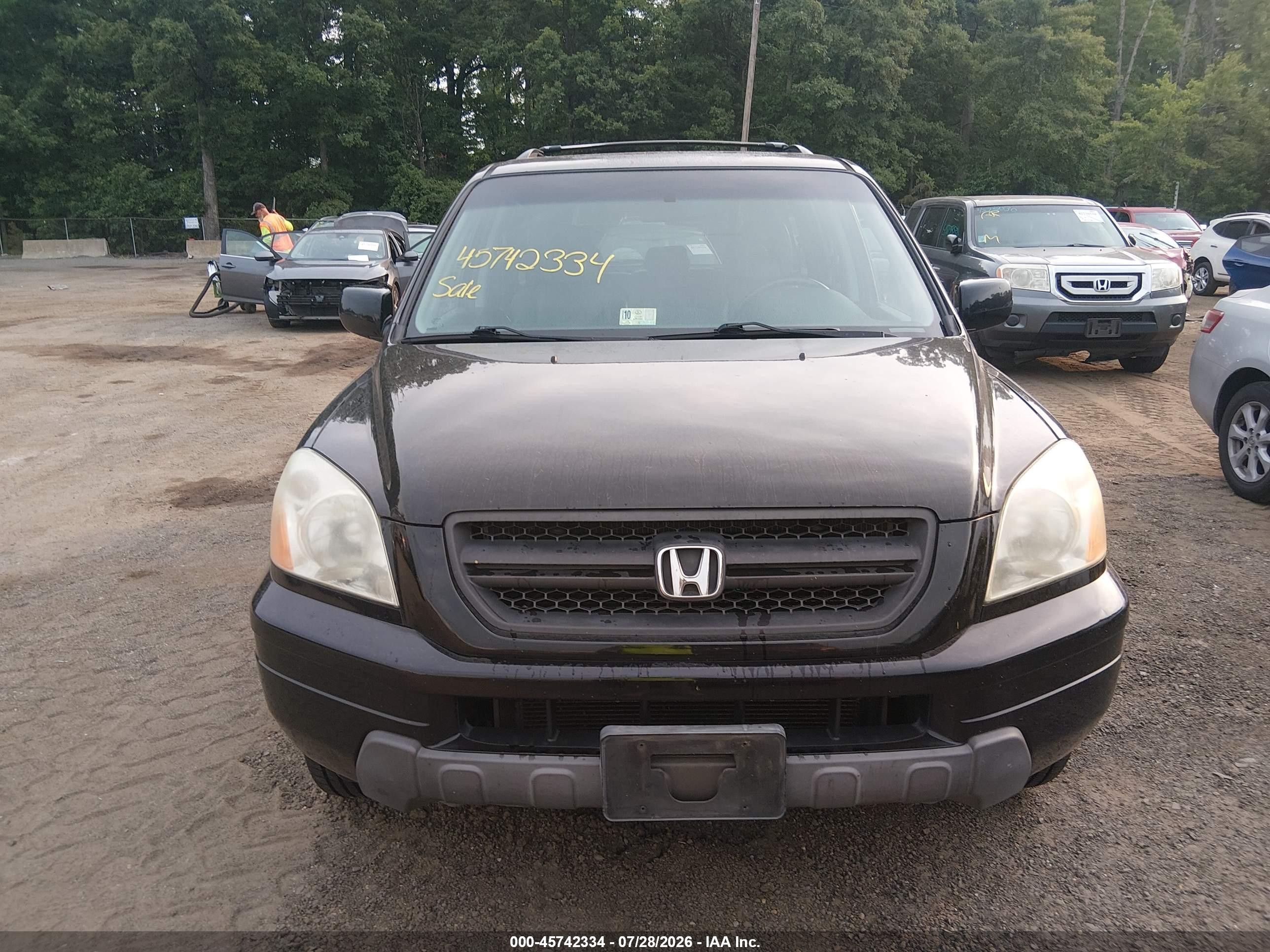 2005 Honda Pilot Ex-l Black vin: 5FNYF18525B006561
