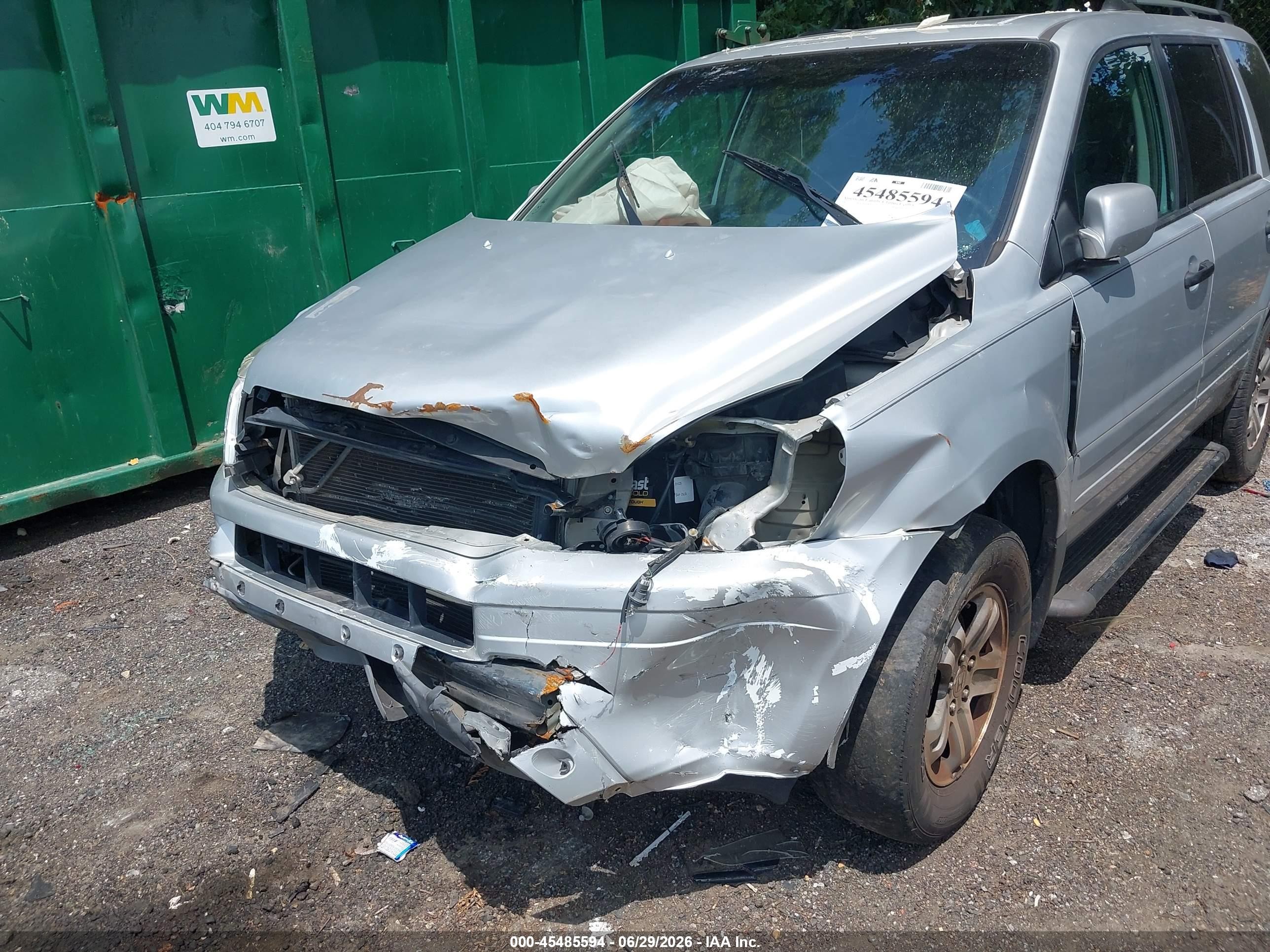 2005 Honda Pilot Ex-l Серебряный vin: 5FNYF18525B028429