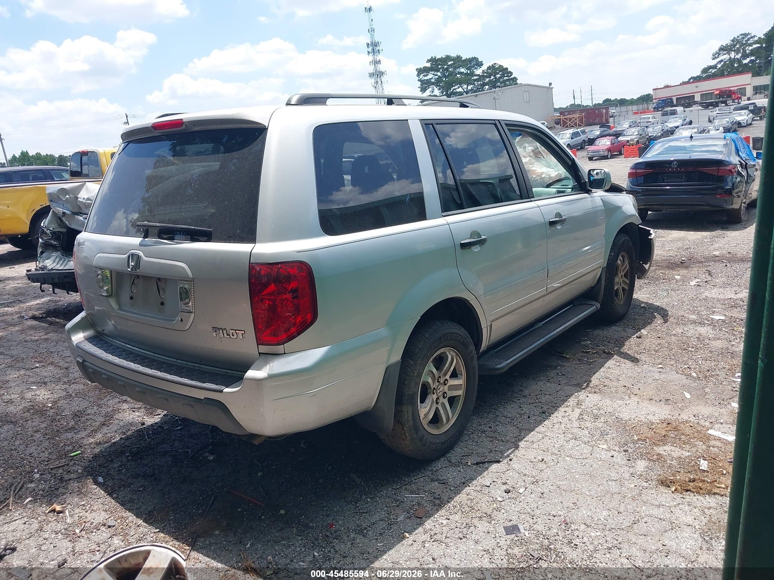 2005 Honda Pilot Ex-l Серебряный vin: 5FNYF18525B028429