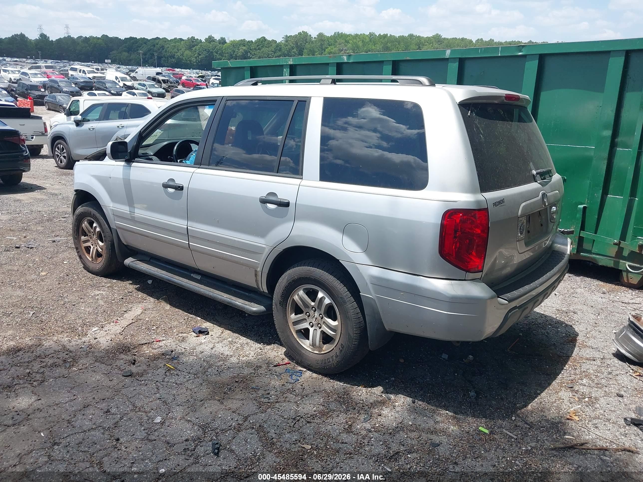 2005 Honda Pilot Ex-l Серебряный vin: 5FNYF18525B028429