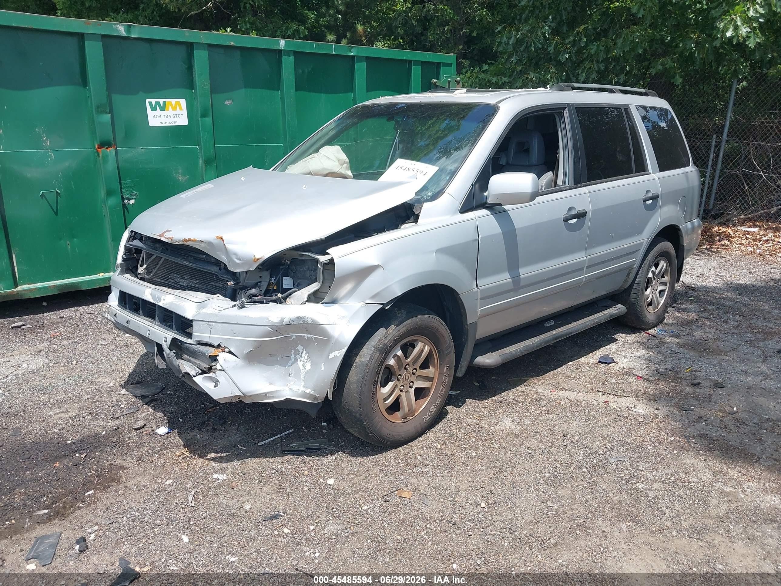 2005 Honda Pilot Ex-l Серебряный vin: 5FNYF18525B028429