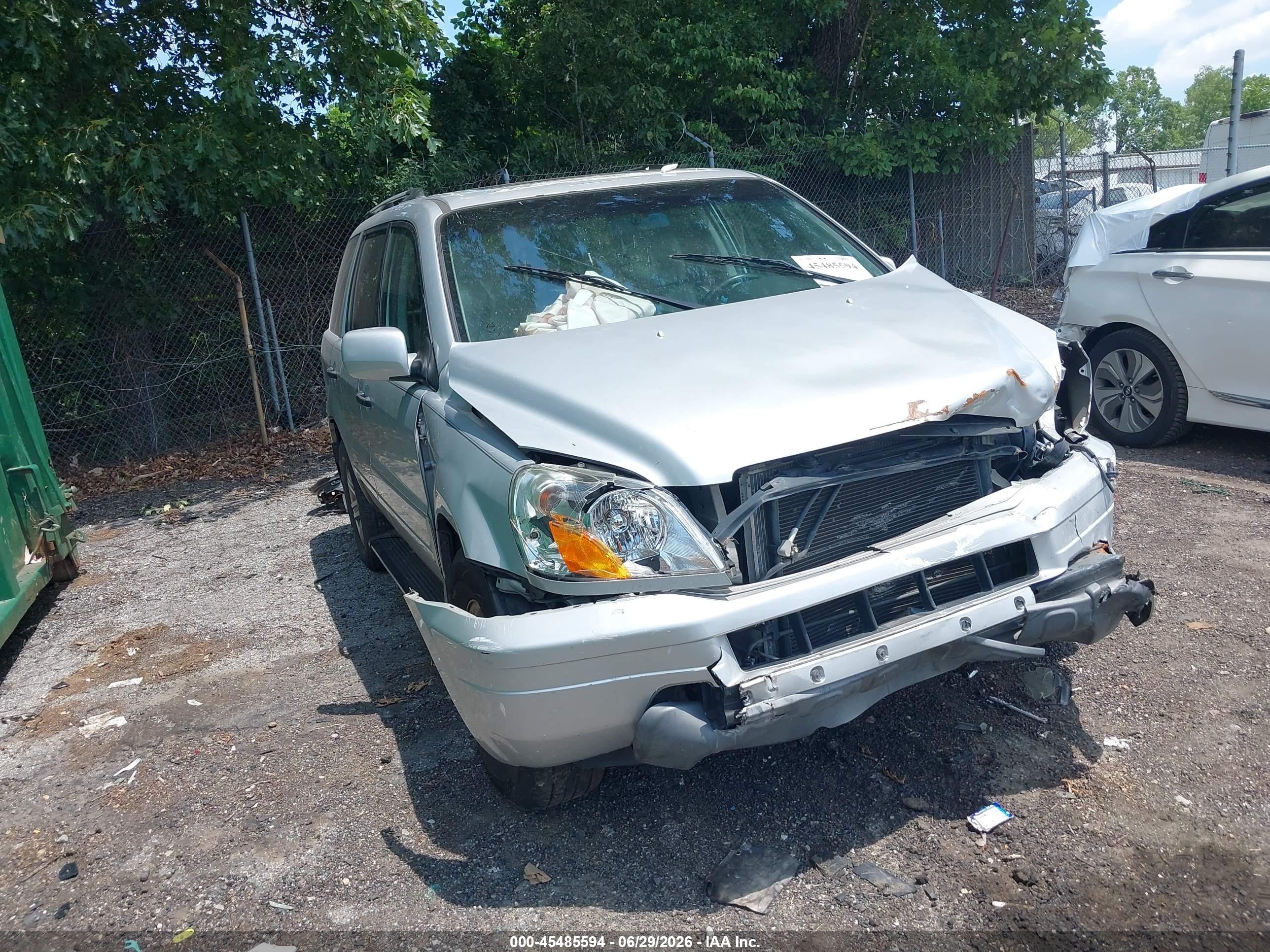 2005 Honda Pilot Ex-l Серебряный vin: 5FNYF18525B028429