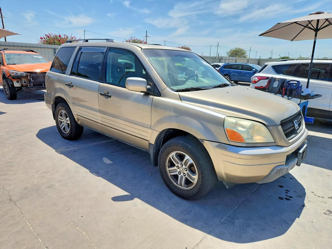 2005 Honda Pilot Exl Gold vin: 5FNYF18525B056490