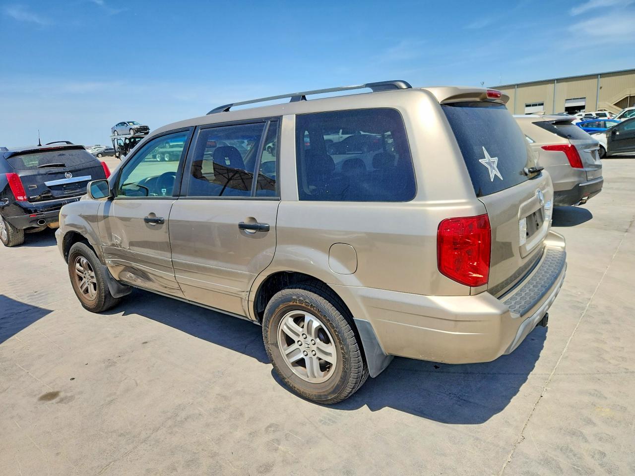 2005 Honda Pilot Exl Gold vin: 5FNYF18525B056490