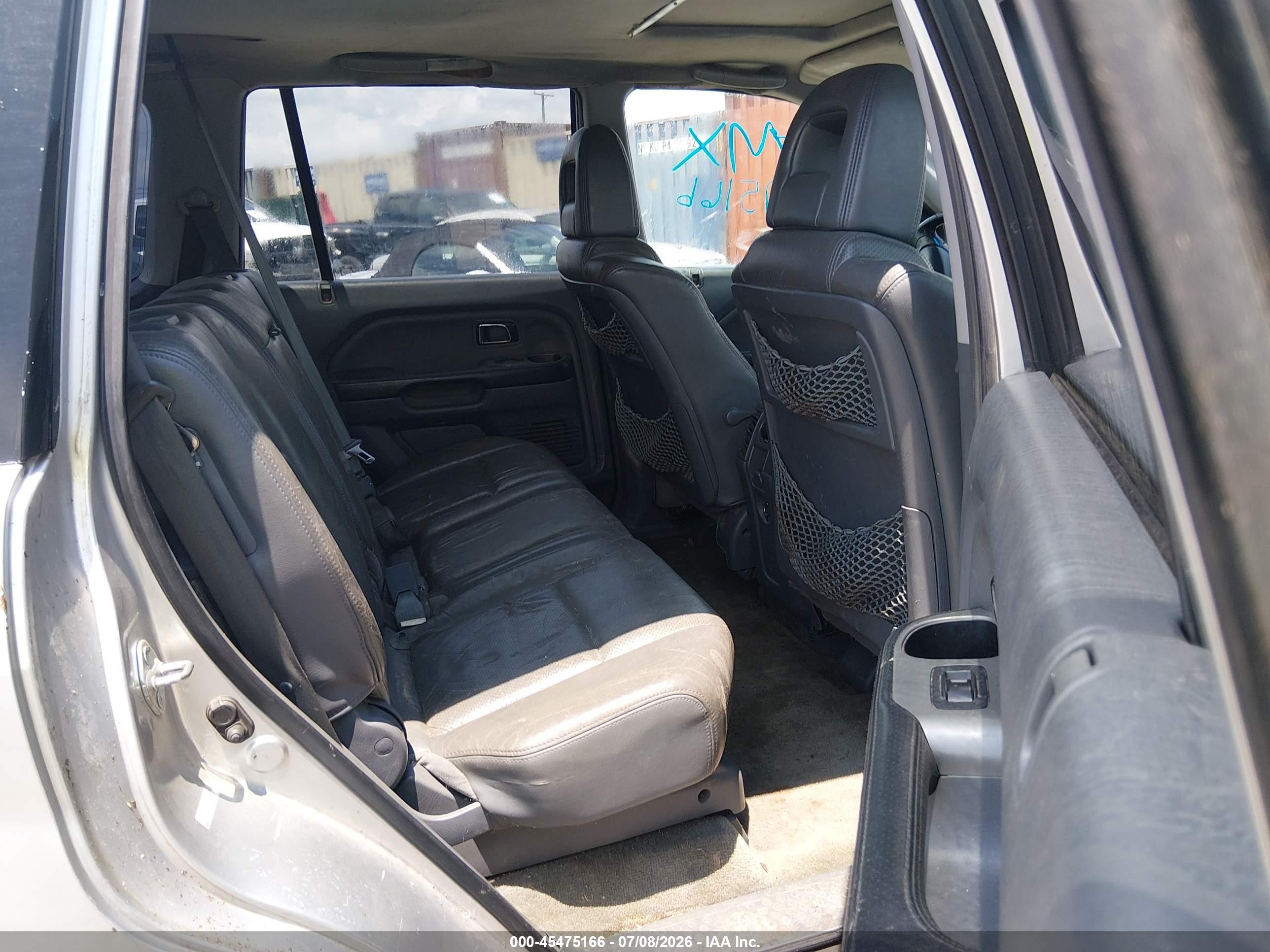 2005 Honda Pilot Ex-l Gray vin: 5FNYF18525B059986