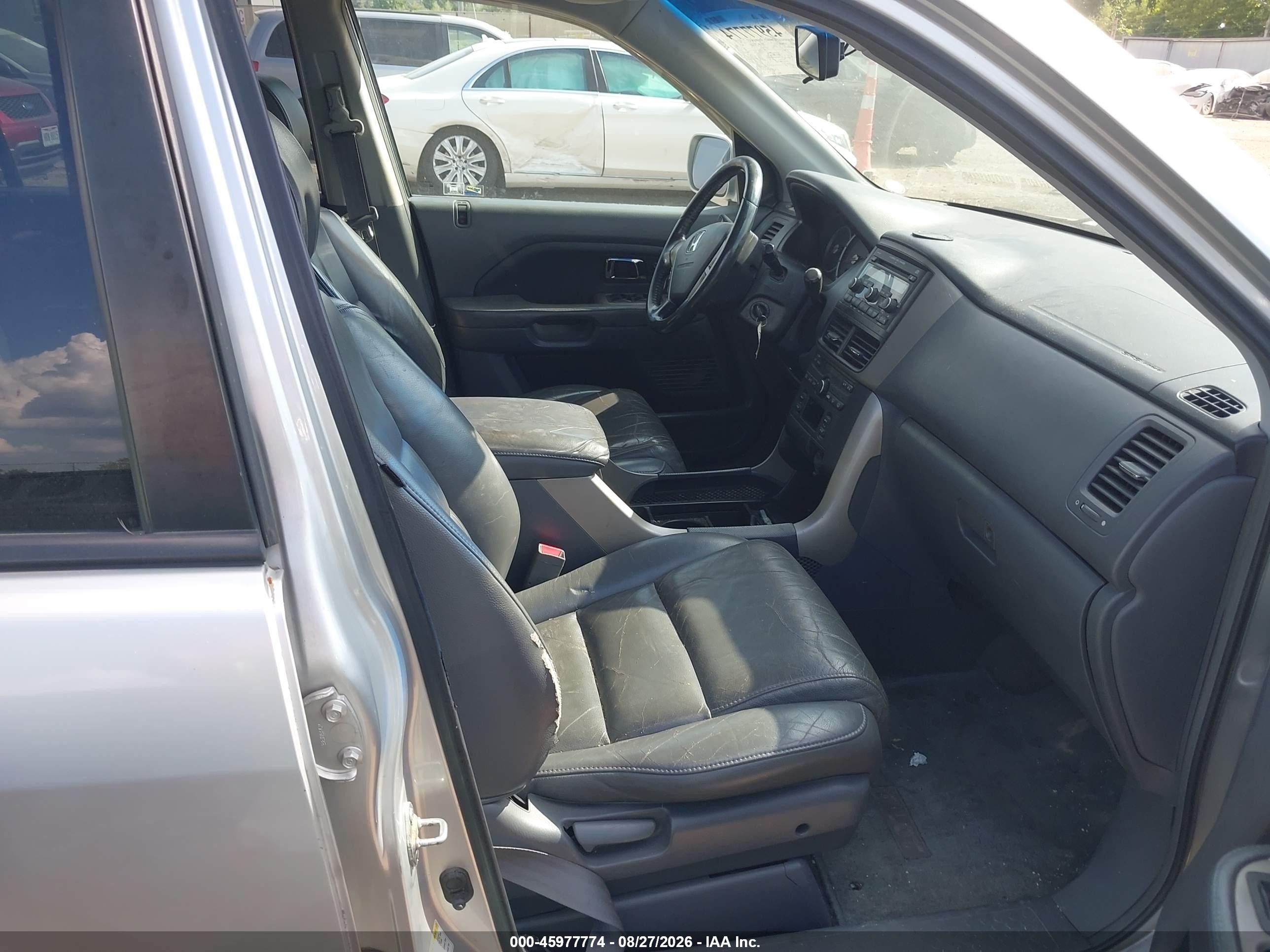 2006 Honda Pilot Ex-l Silver vin: 5FNYF18526B020557