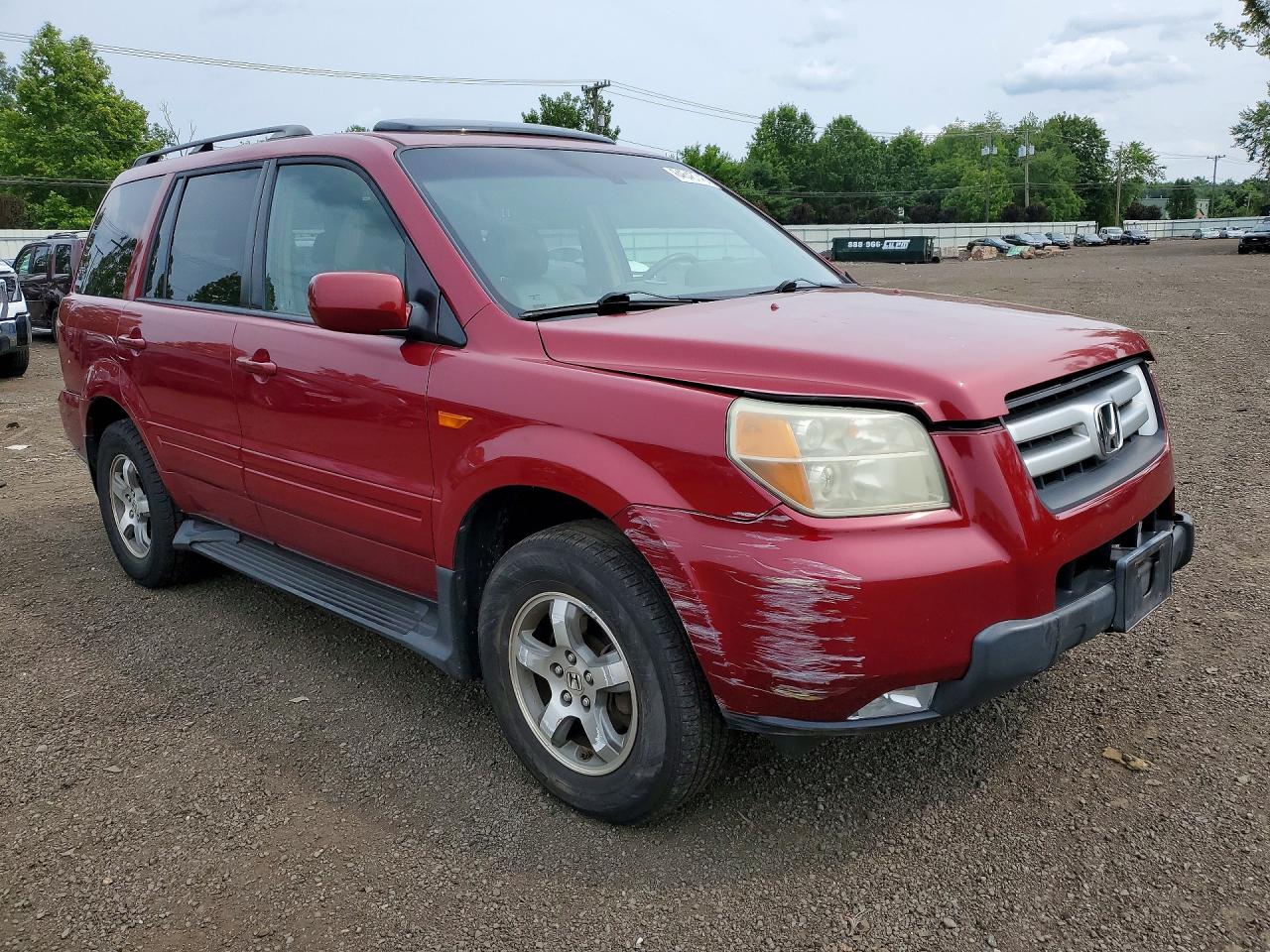 2006 Honda Pilot Ex Red vin: 5FNYF18526B023085