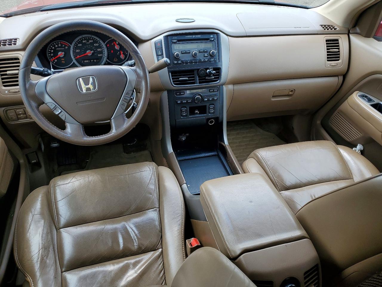 2006 Honda Pilot Ex Red vin: 5FNYF18526B023085