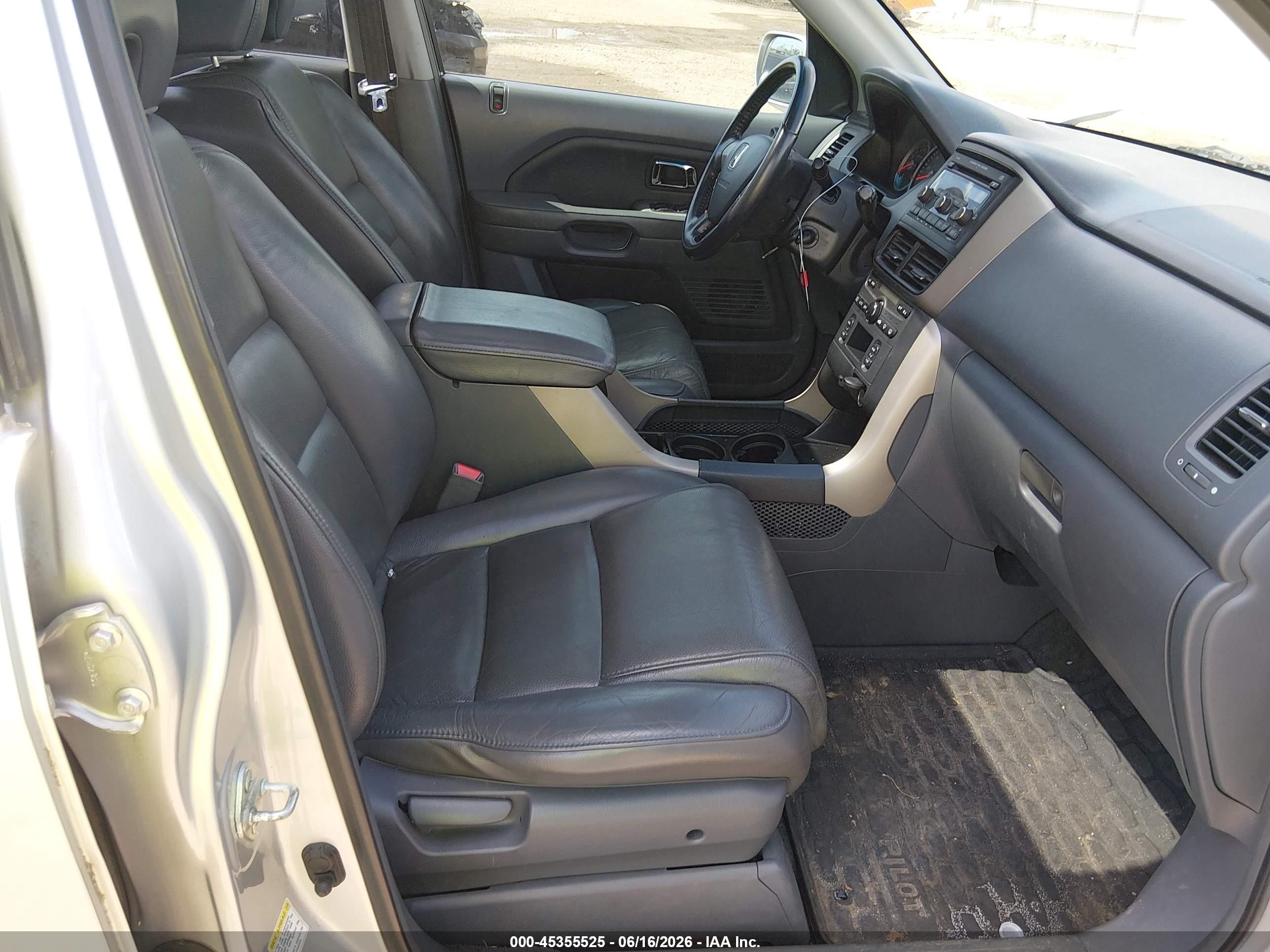 2008 Honda Pilot Ex-l Silver vin: 5FNYF18528B010355
