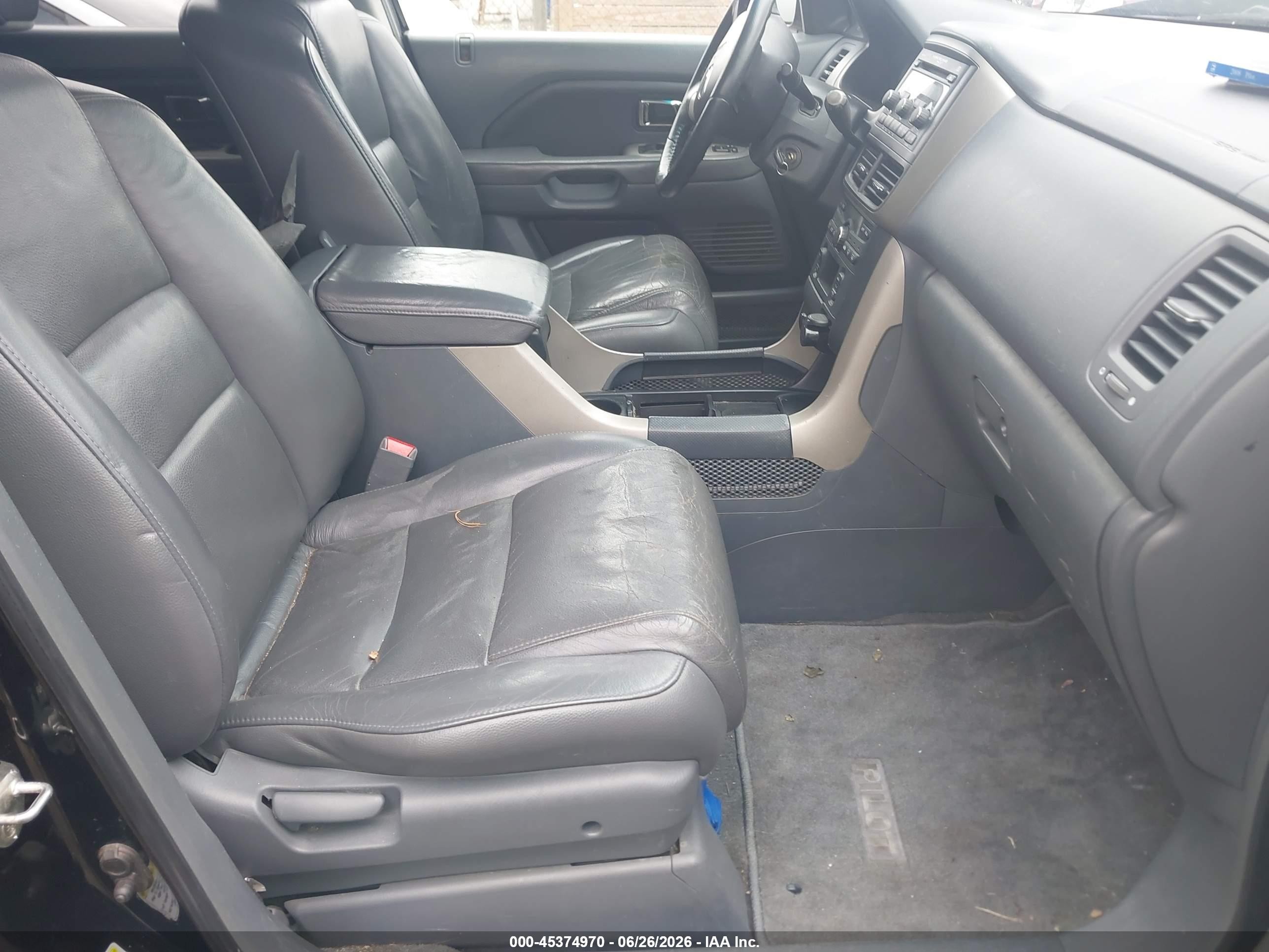 2008 Honda Pilot Ex-l Black vin: 5FNYF18528B021579