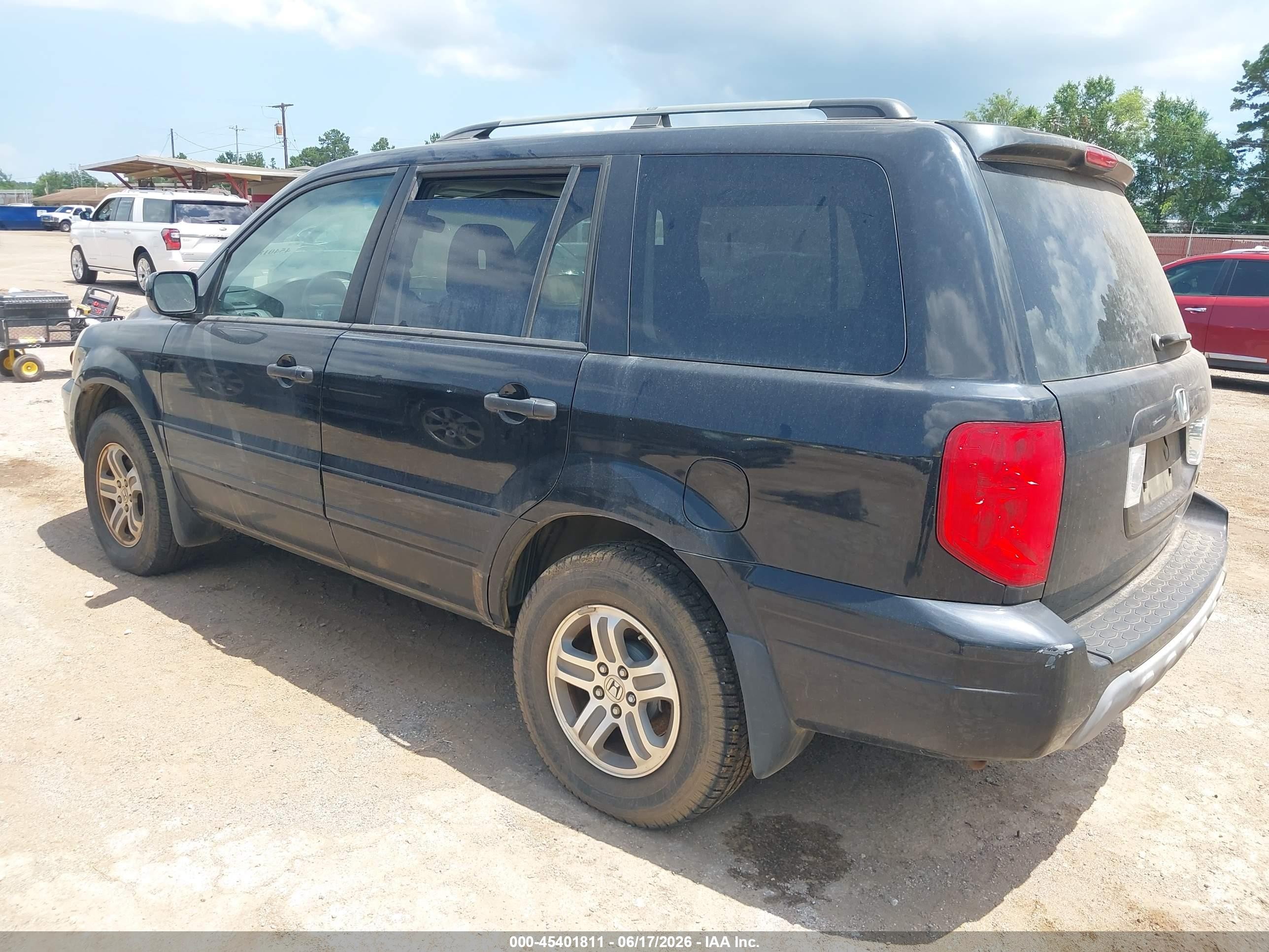 2005 Honda Pilot Ex-l Черный vin: 5FNYF18535B059477